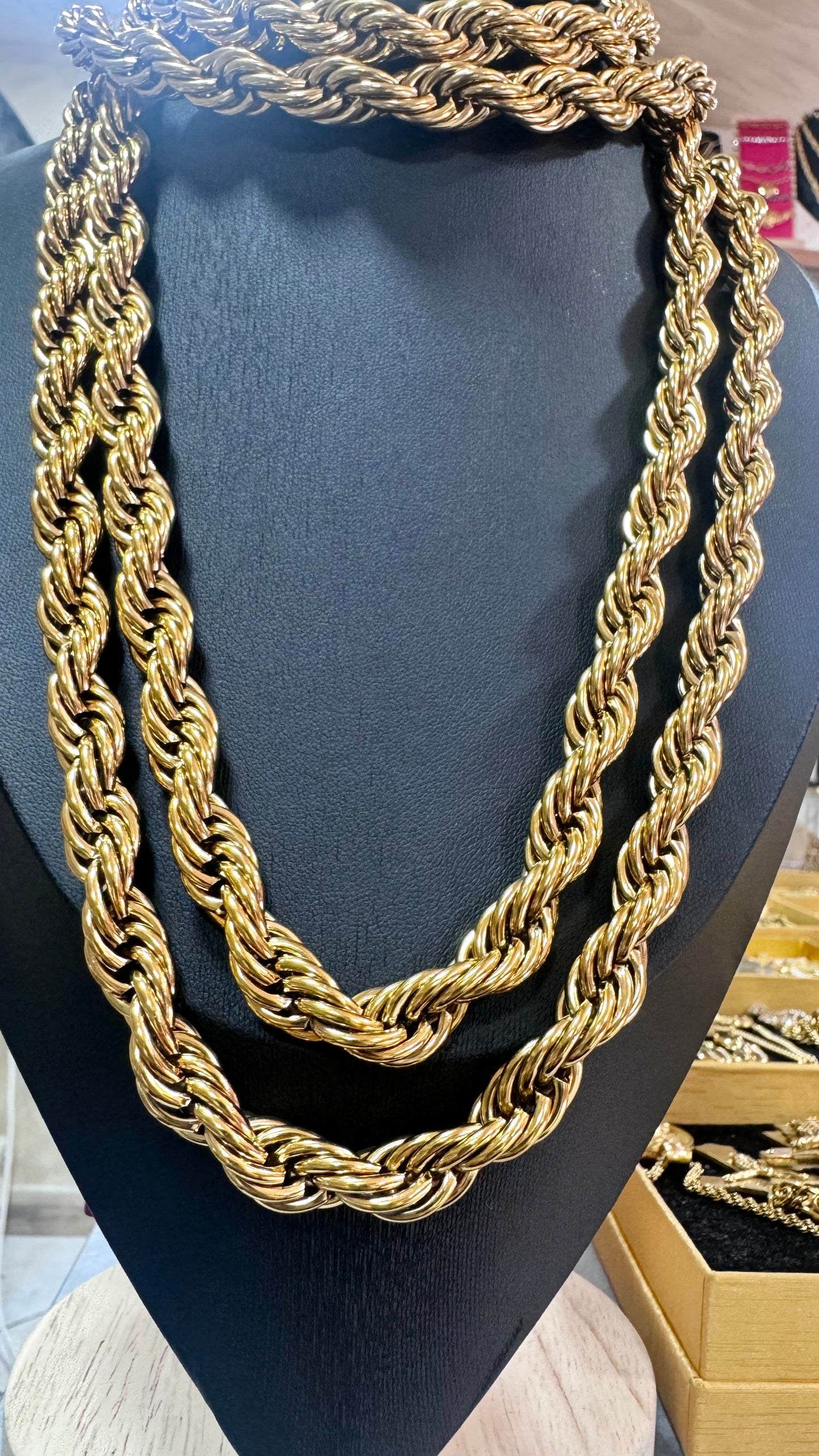 Collana lunga 90 CM 12 mm spessore *10
