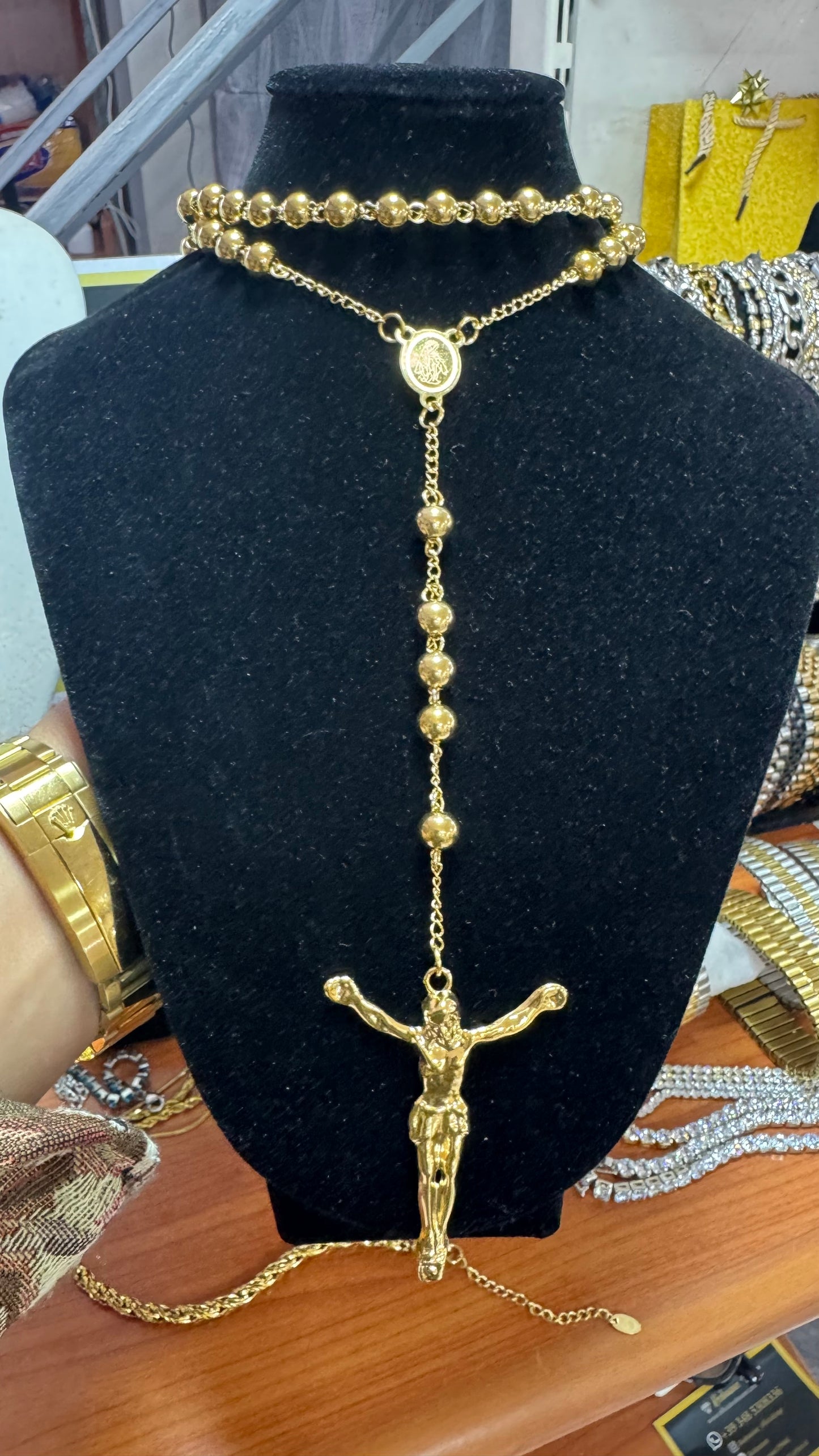 Rosario oro acciaio *19
