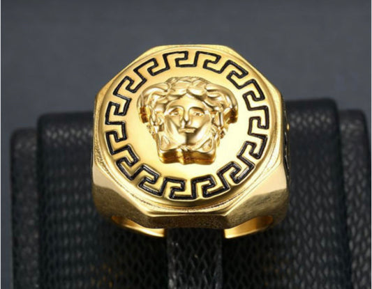 Anello con medusa acciaio *07