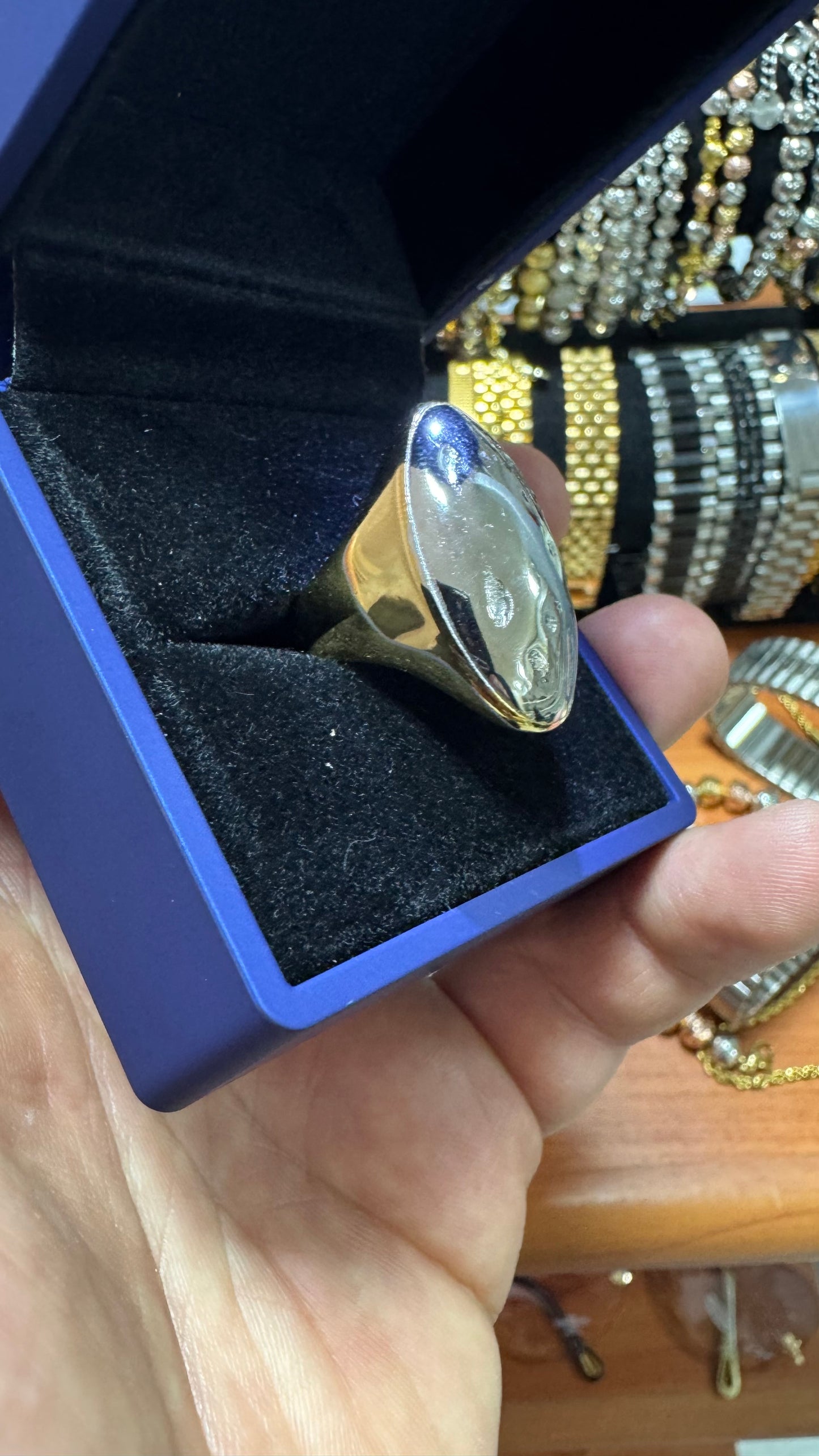 Anello acciaio oro *52