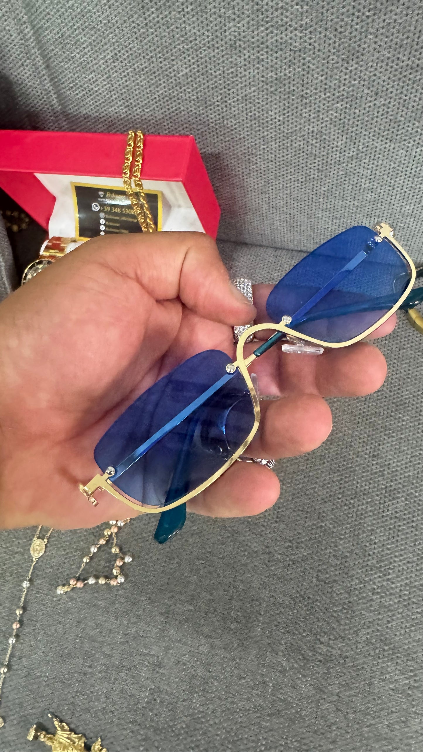 Occhiali azzurri unisex *52