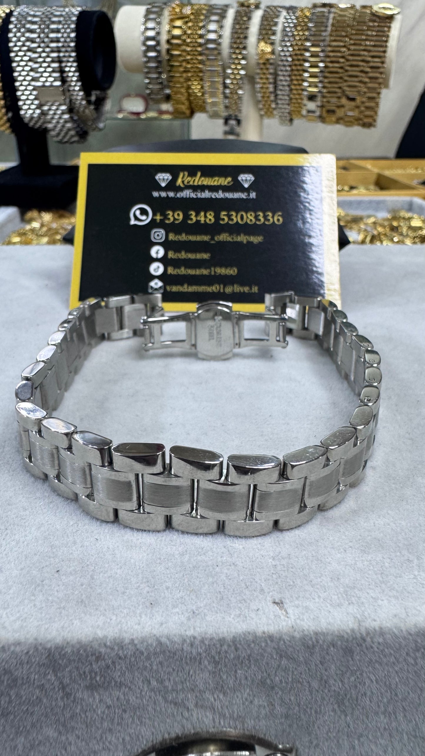 Bracciale modello president acciaio argento*61