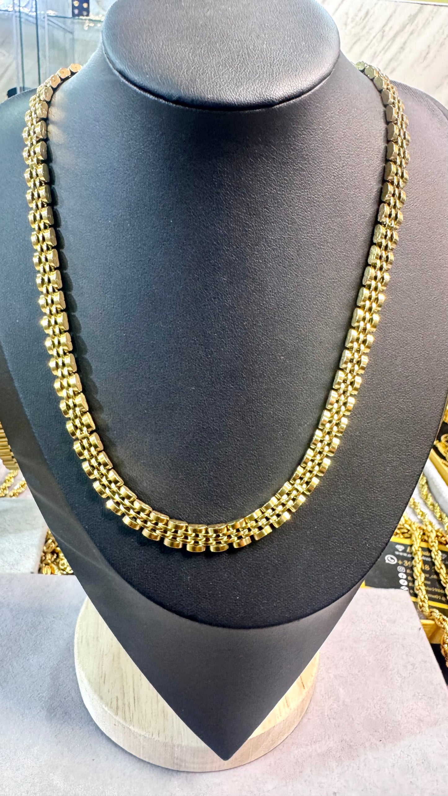 Collana maglia giubileo acciaio oro *20