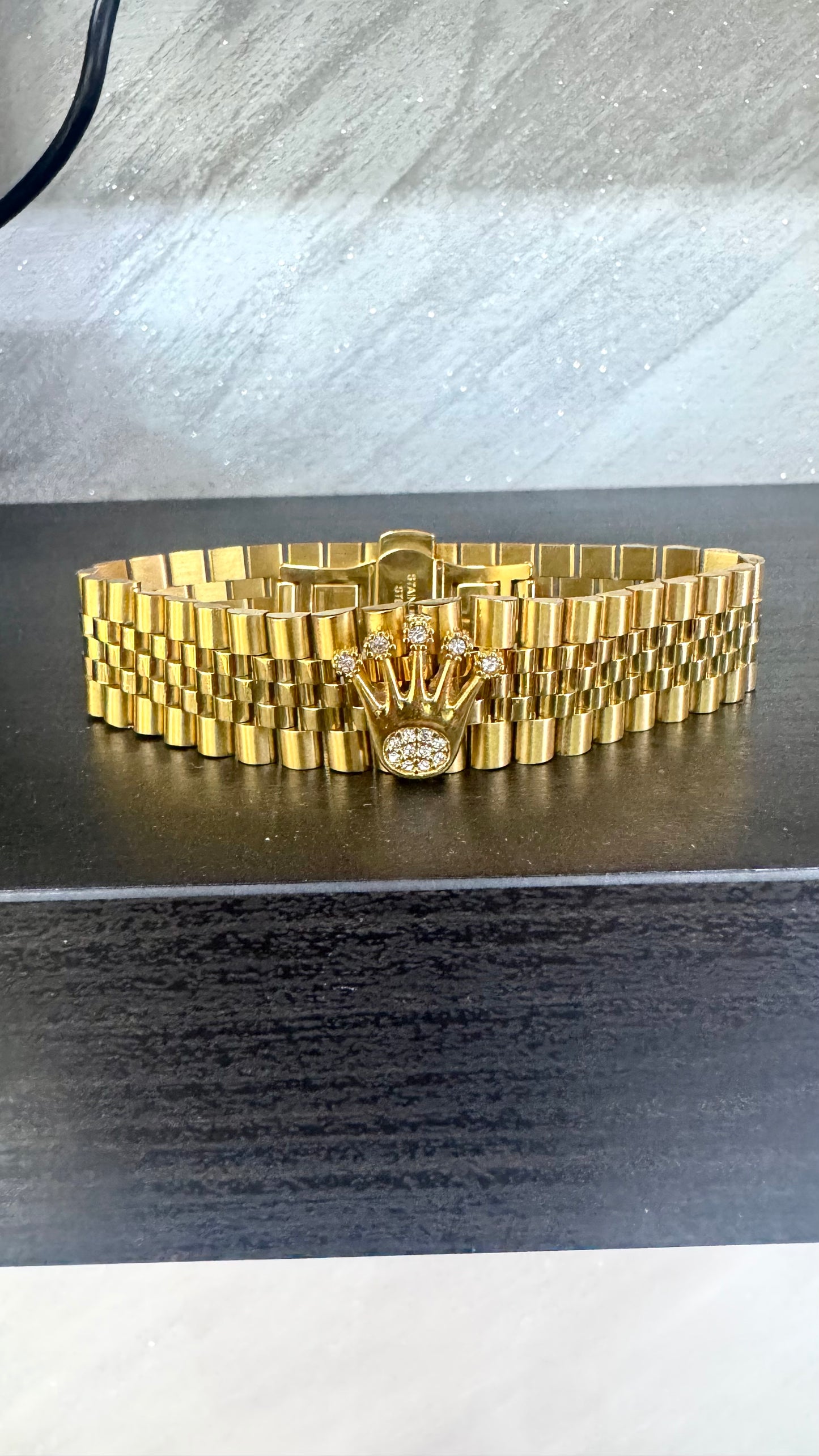 Bracciale modello giubileo 22 mm acciaio oro *63