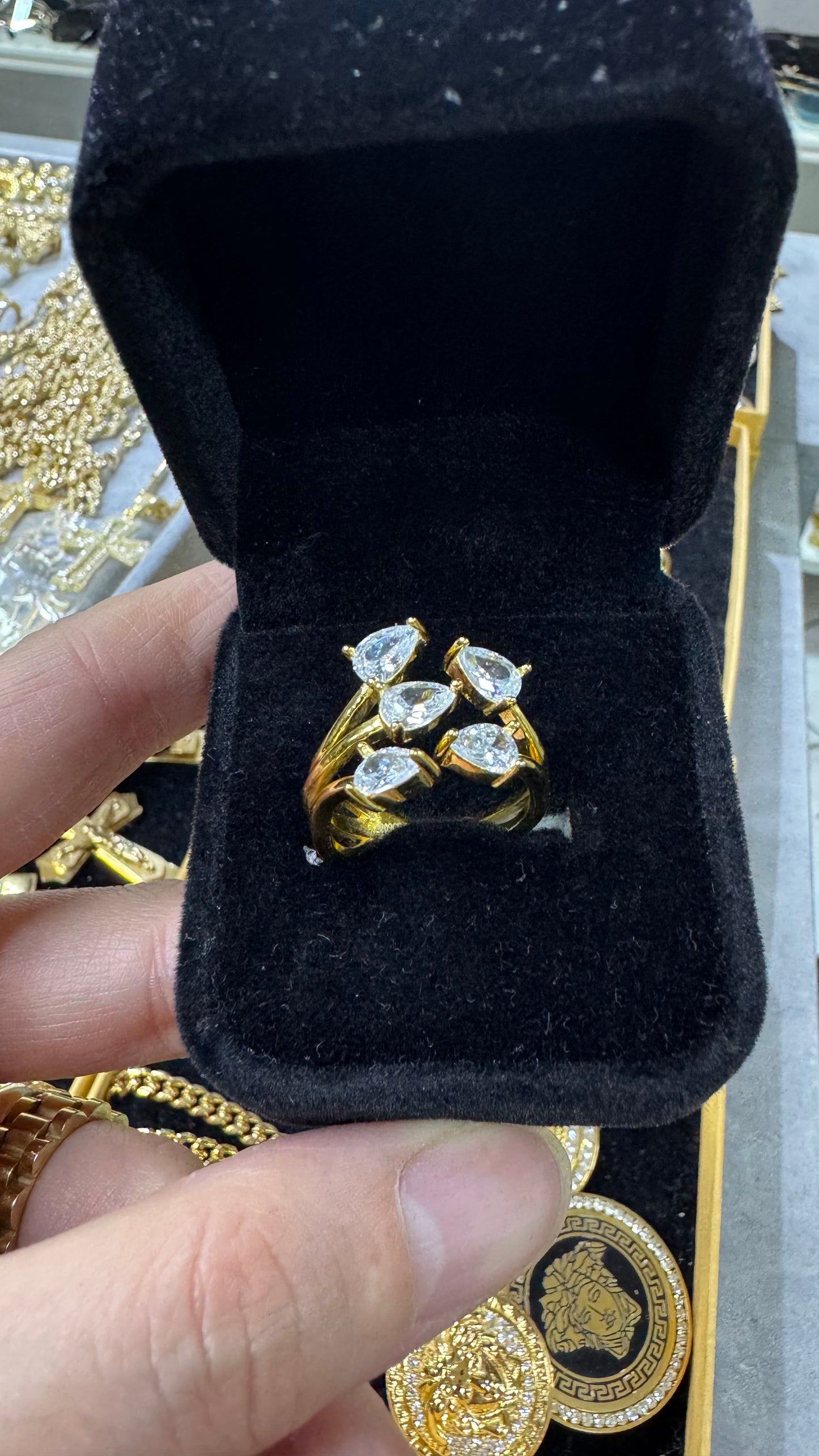 Anello argento 925 incrocio zirconato