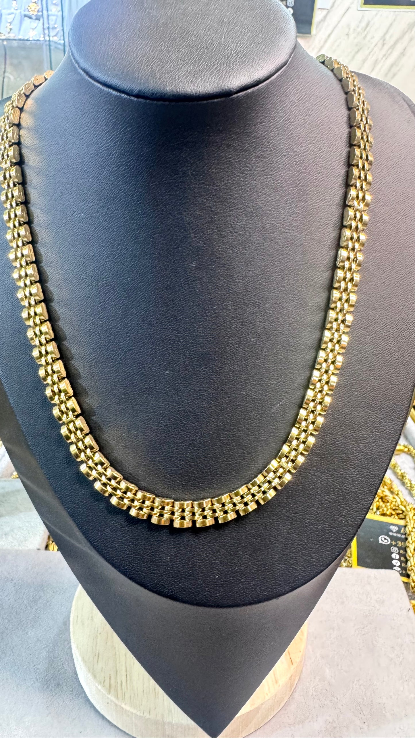 Collana maglia giubileo acciaio oro *20