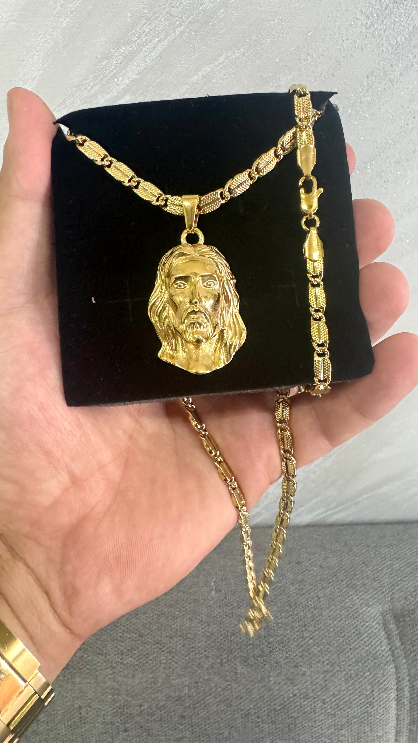 Combo kit Gesù acciaio oro *119