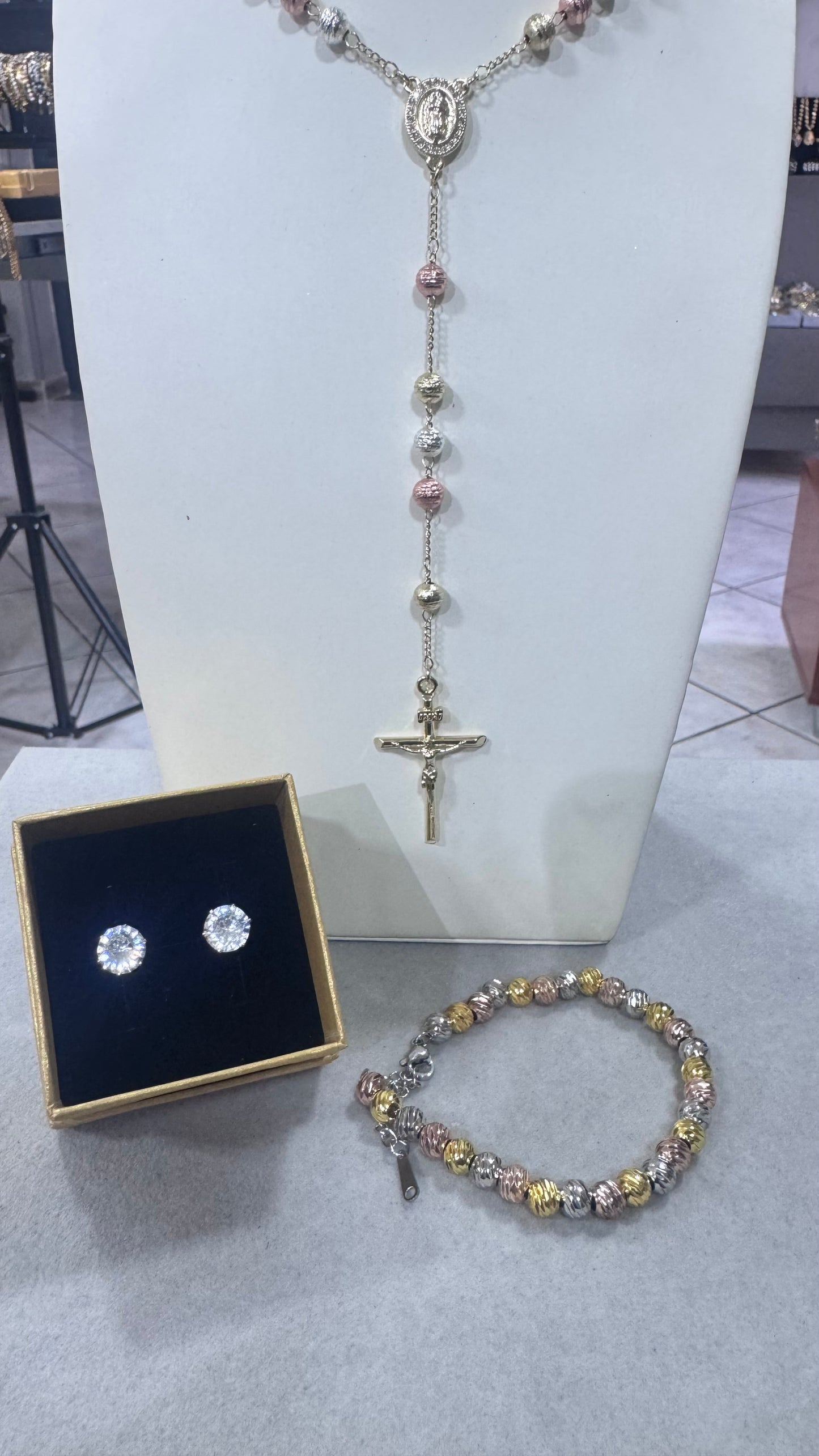 Combo tris Rosario maxi acciaio *779