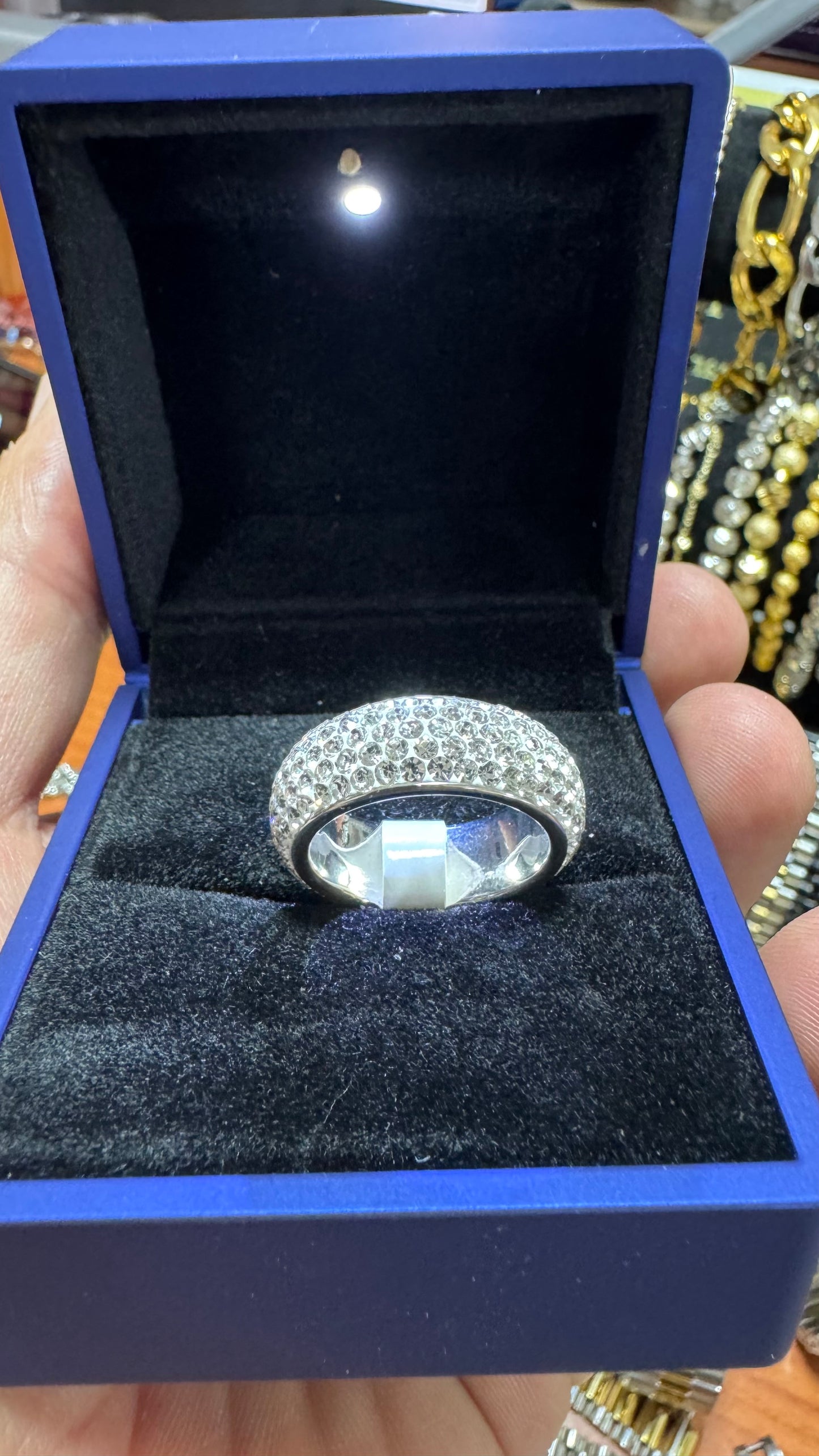 Anello acciaio Diamond *44