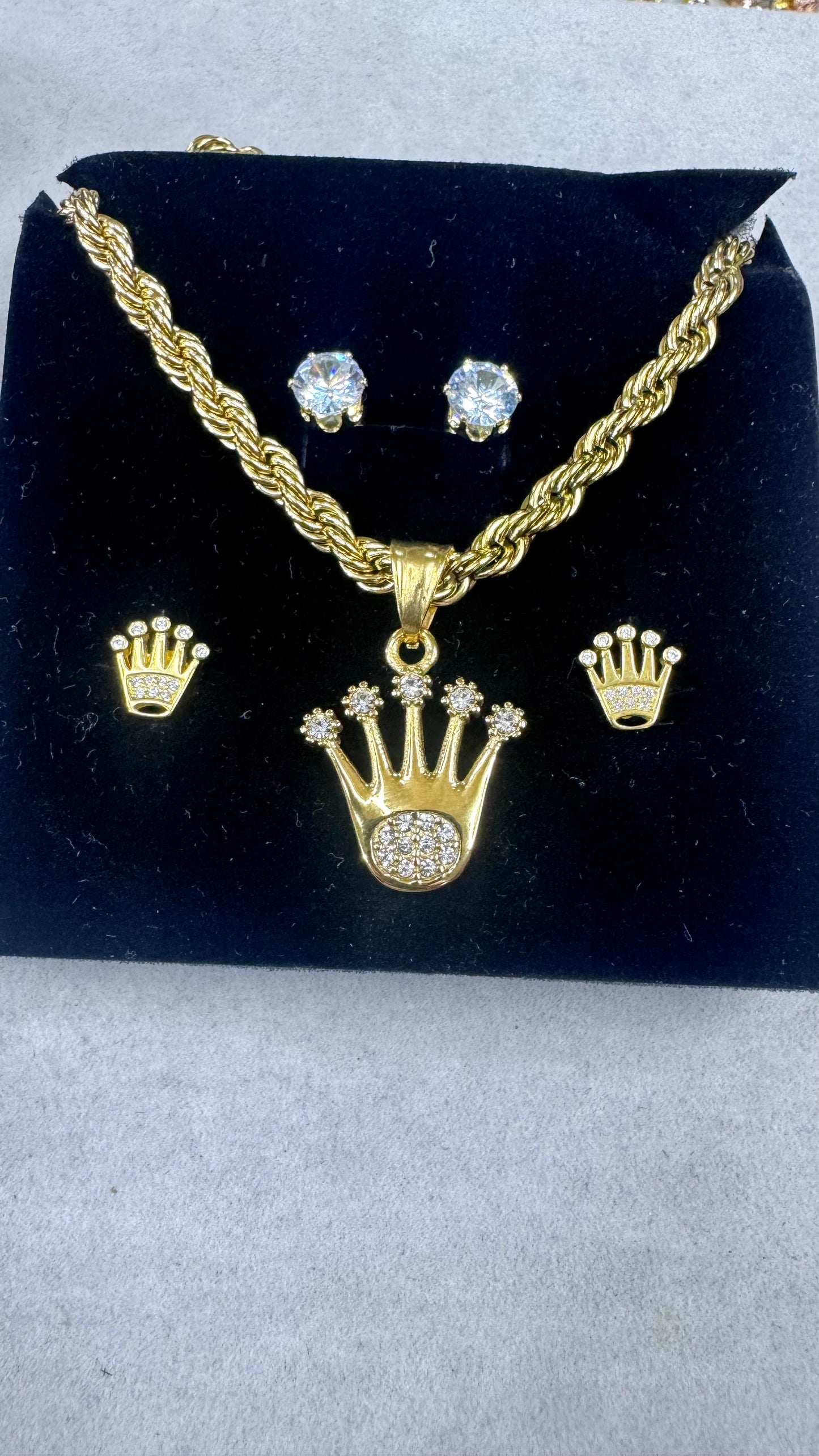 Combo Tris KING 4 pezzi acciaio oro * 2900