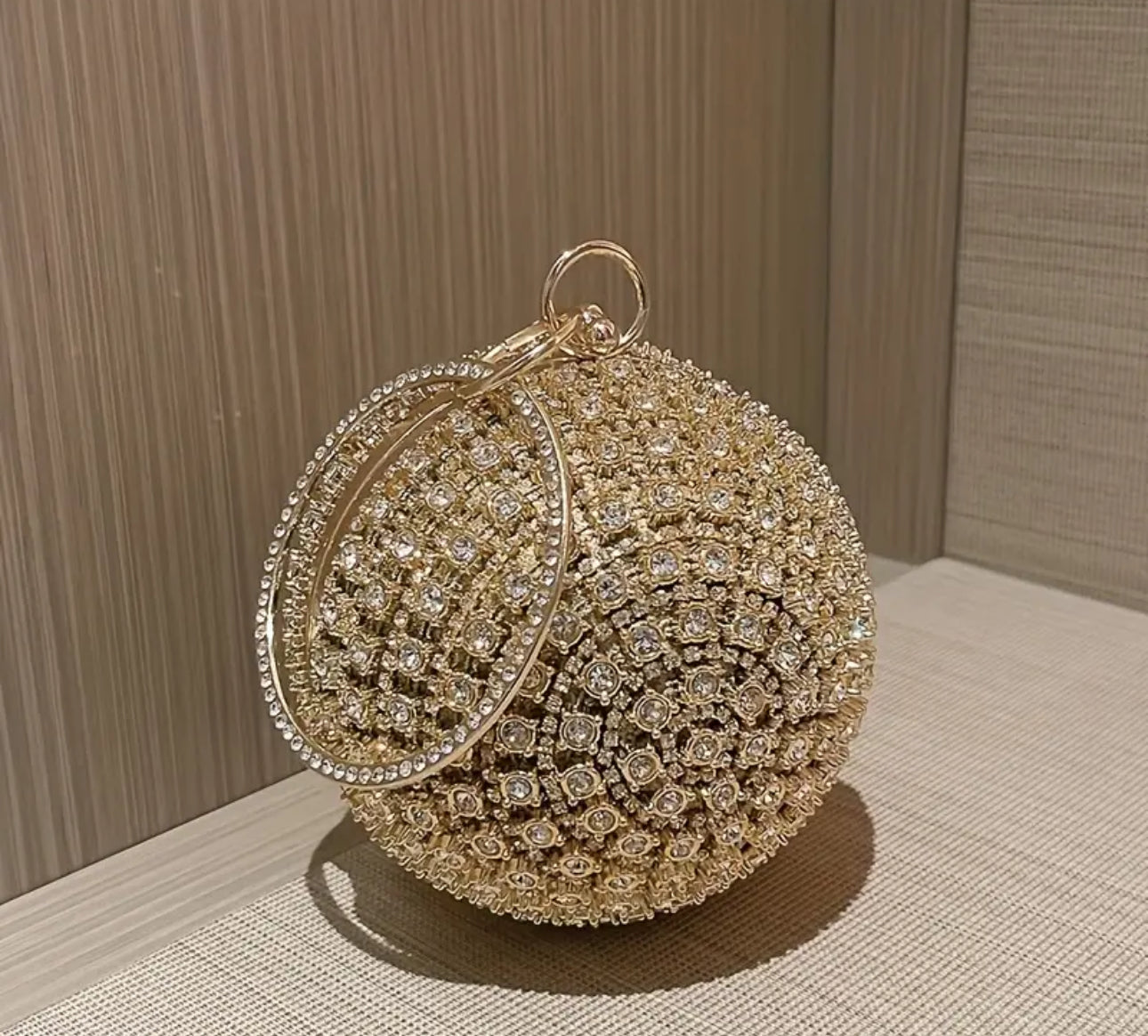 Borsa strass con anello grande *02