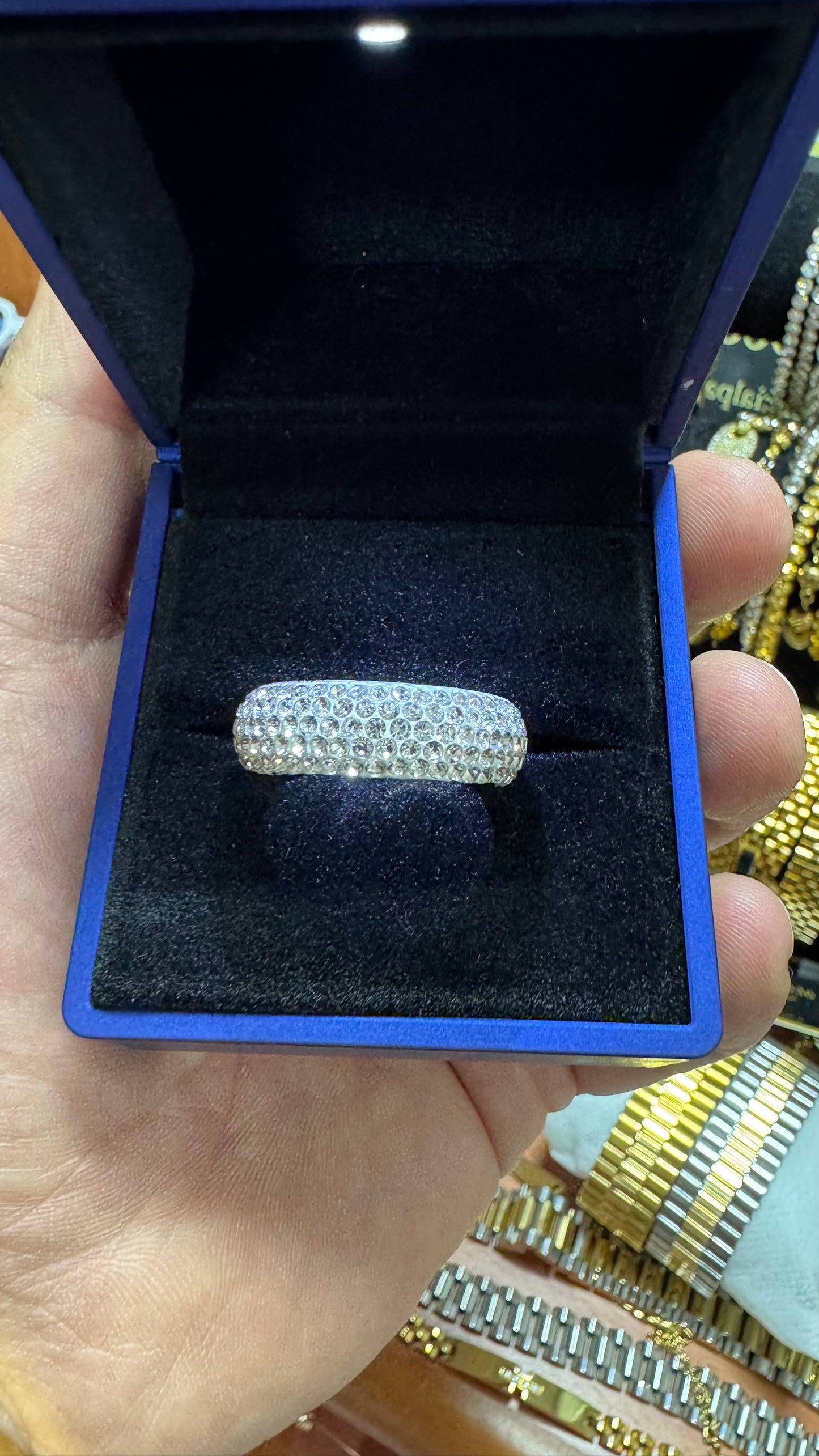 Anello acciaio Diamond *46