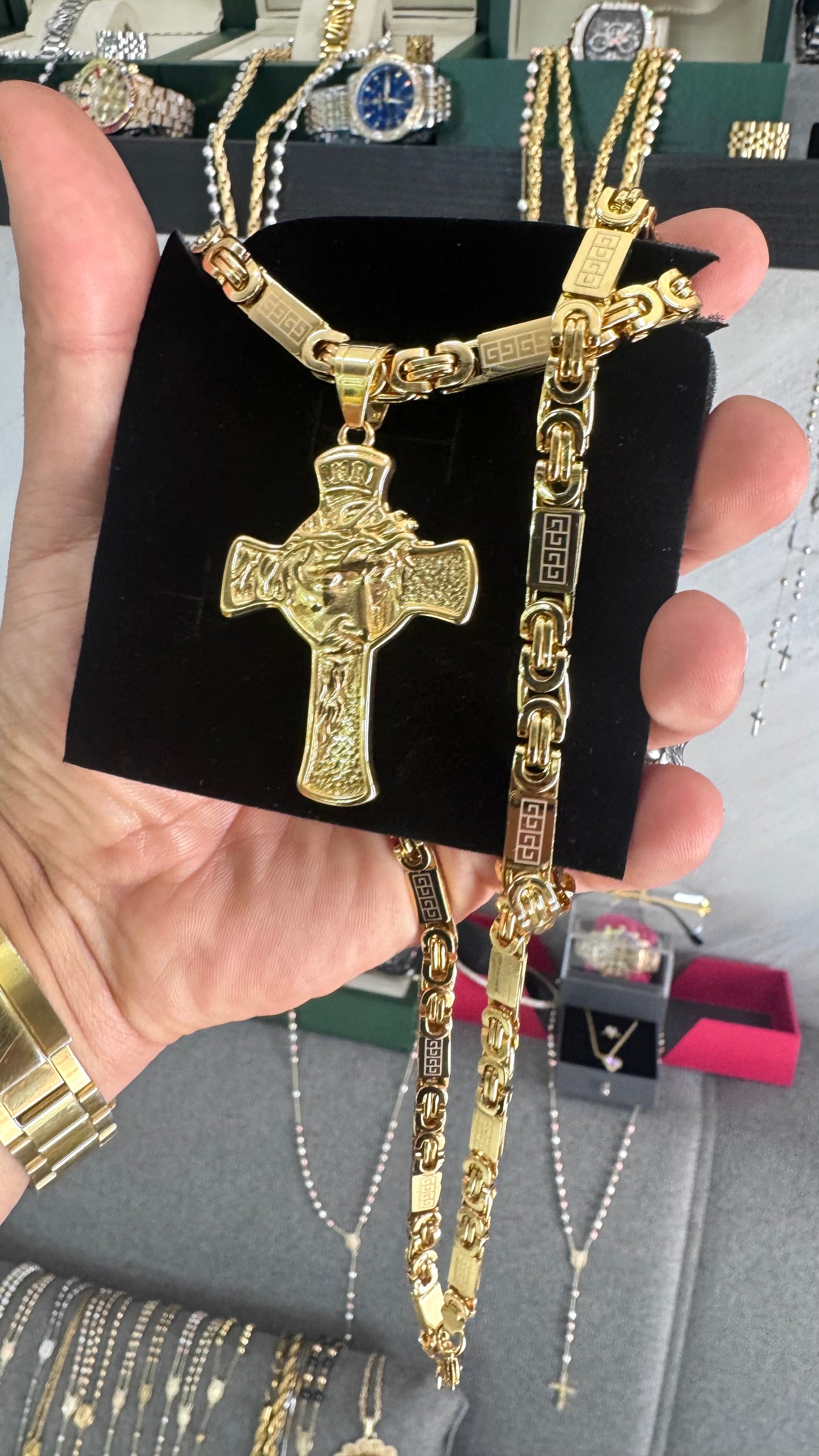 Combo Kit croce acciaio oro *205