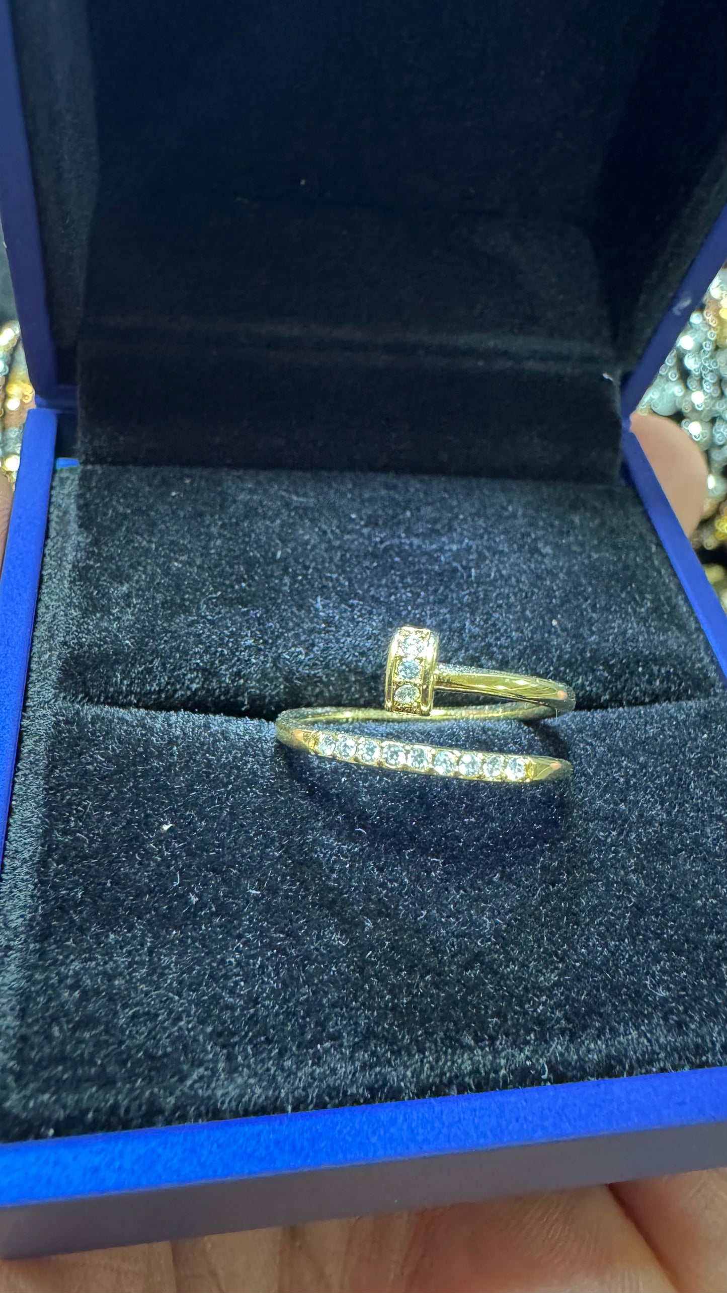 Anello acciaio oro *53