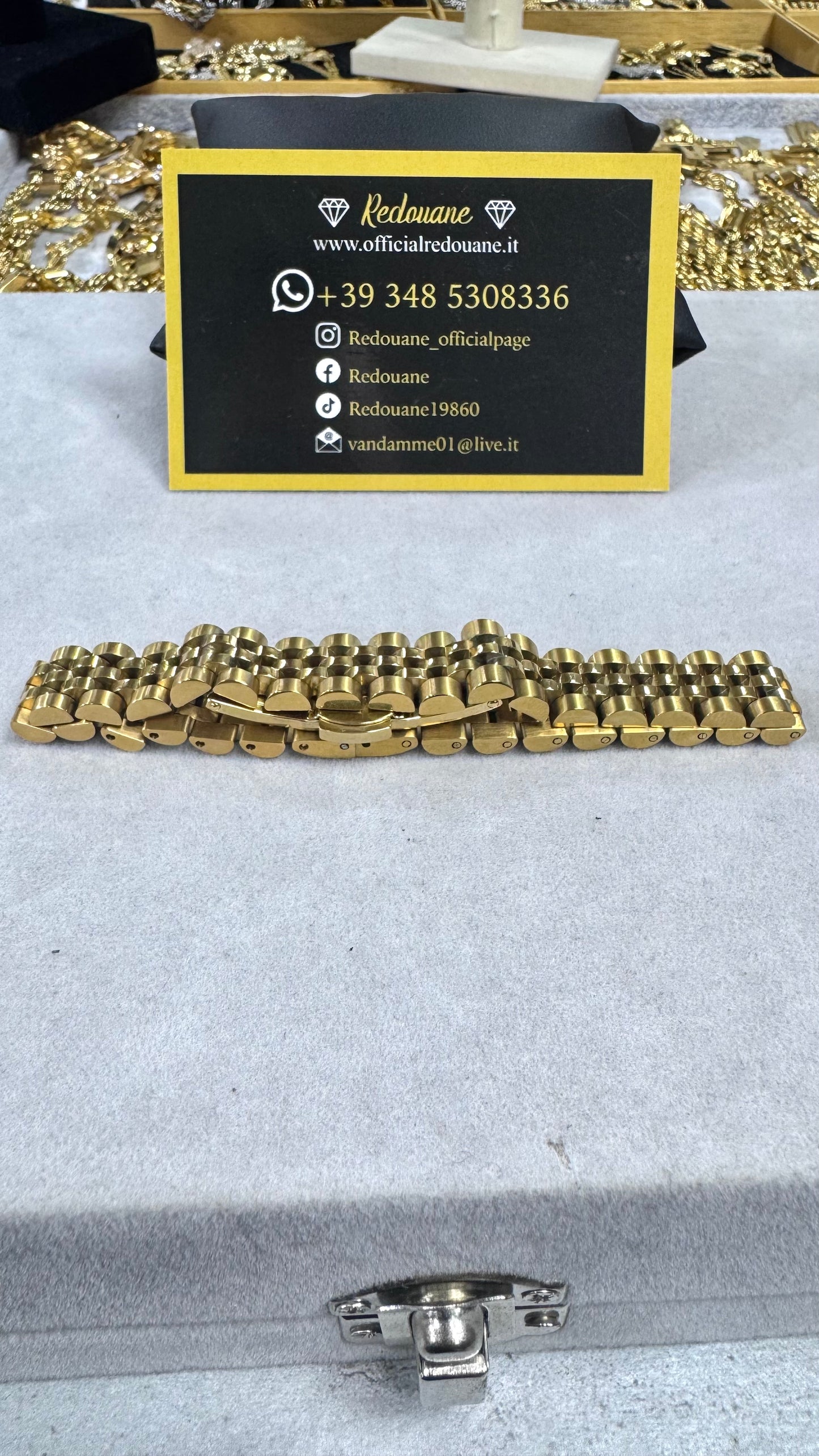 Bracciale modello giubileo acciaio oro *59