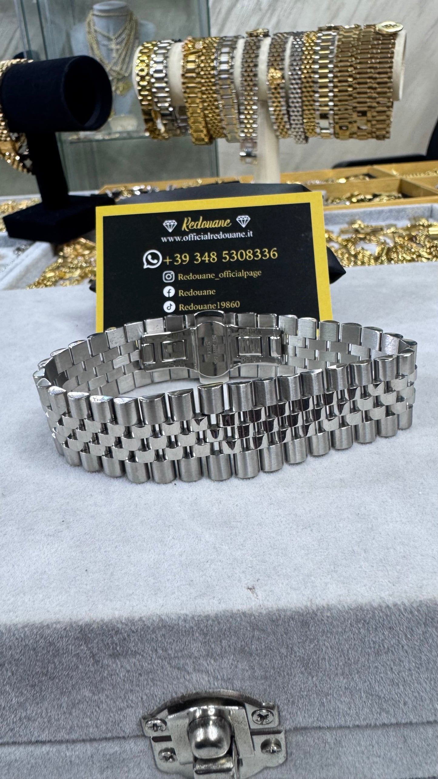 Bracciale modello giubileo acciaio argento *58