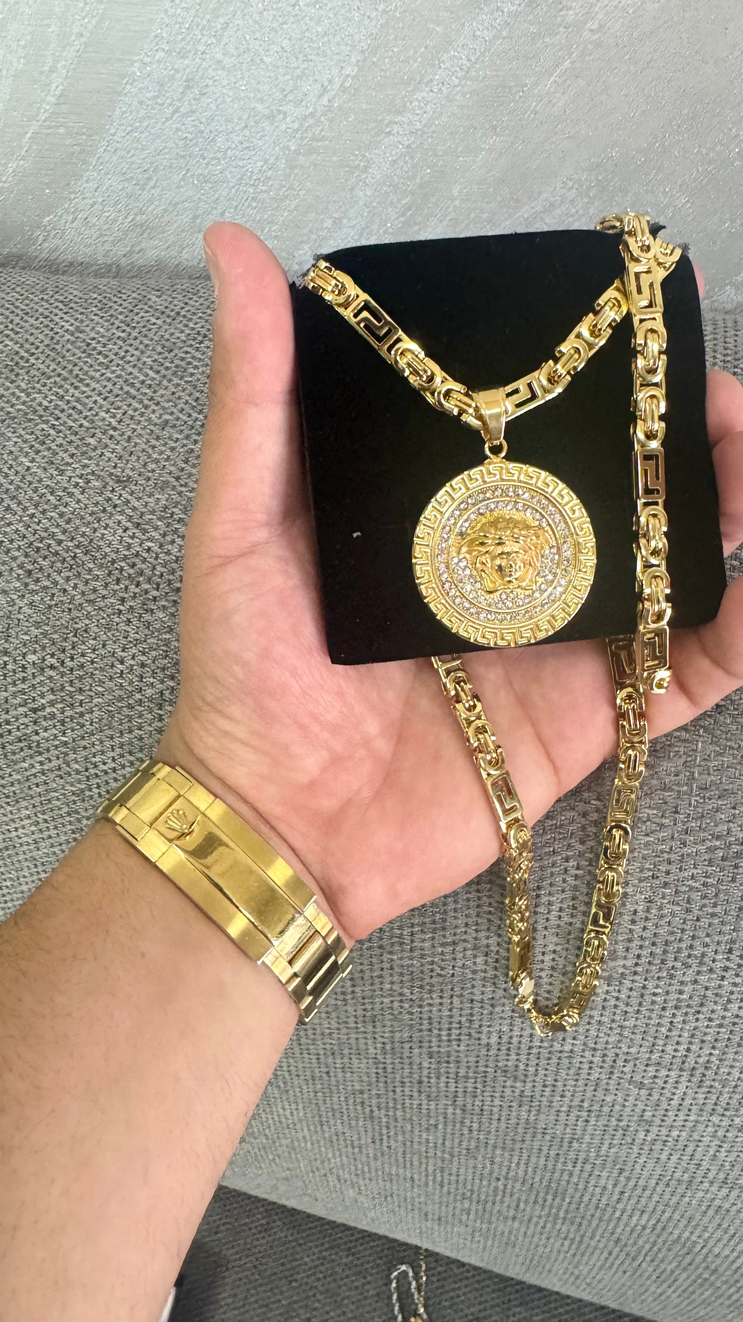 Combo kit medusa acciaio oro *118