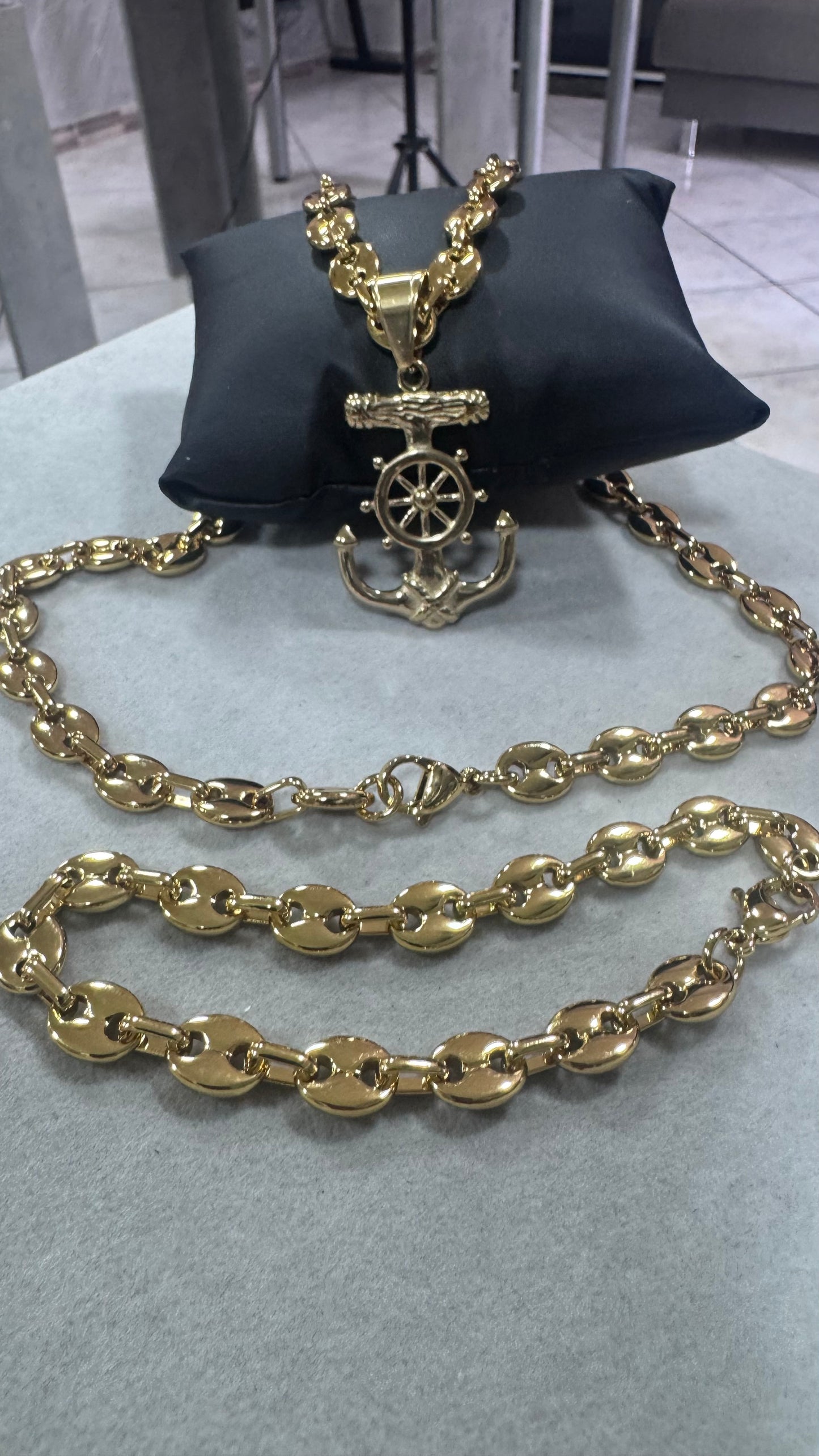Combo Kit ancora marina acciaio oro *256