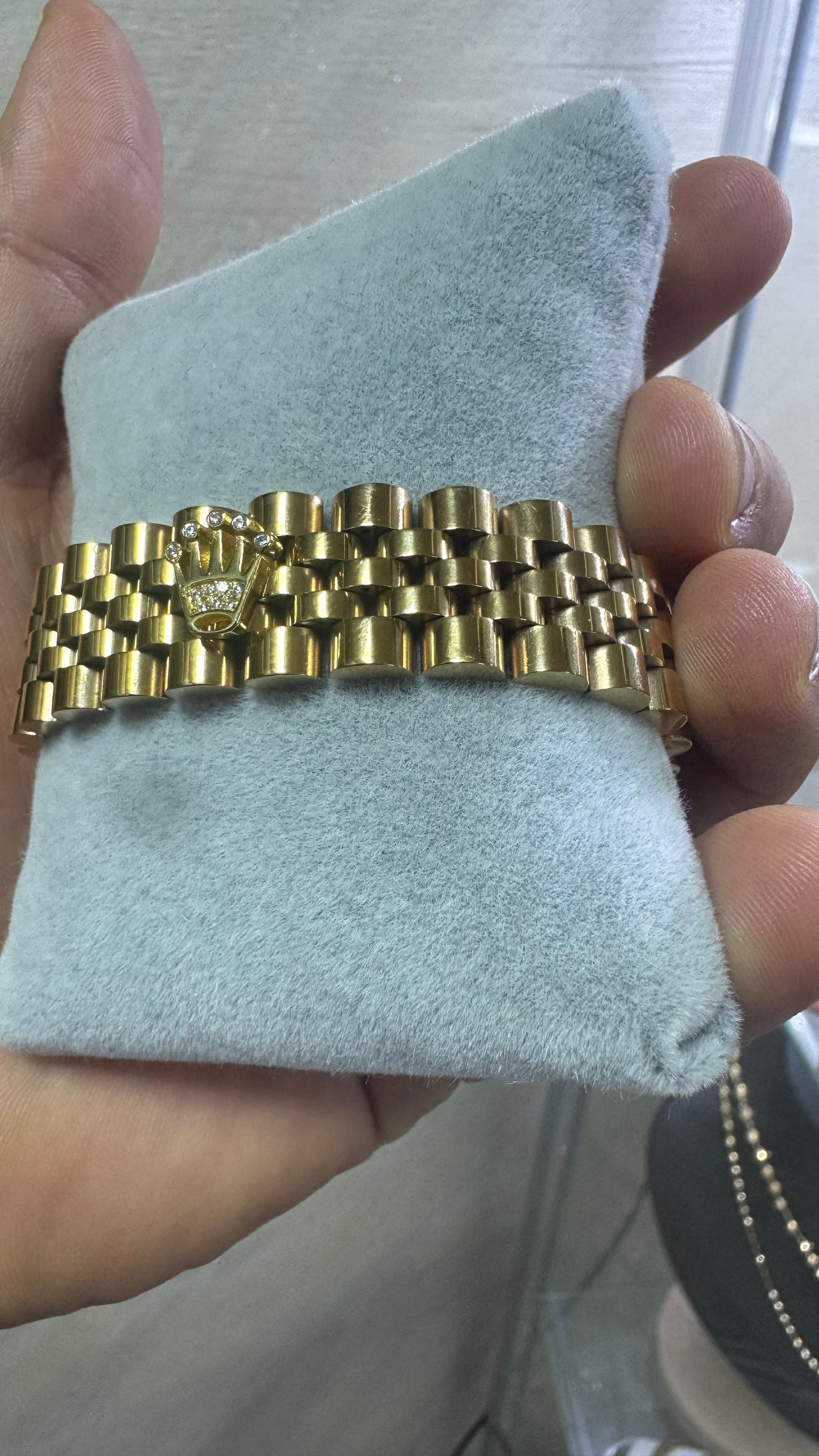 Bracciale giubileo con corona acciaio *38