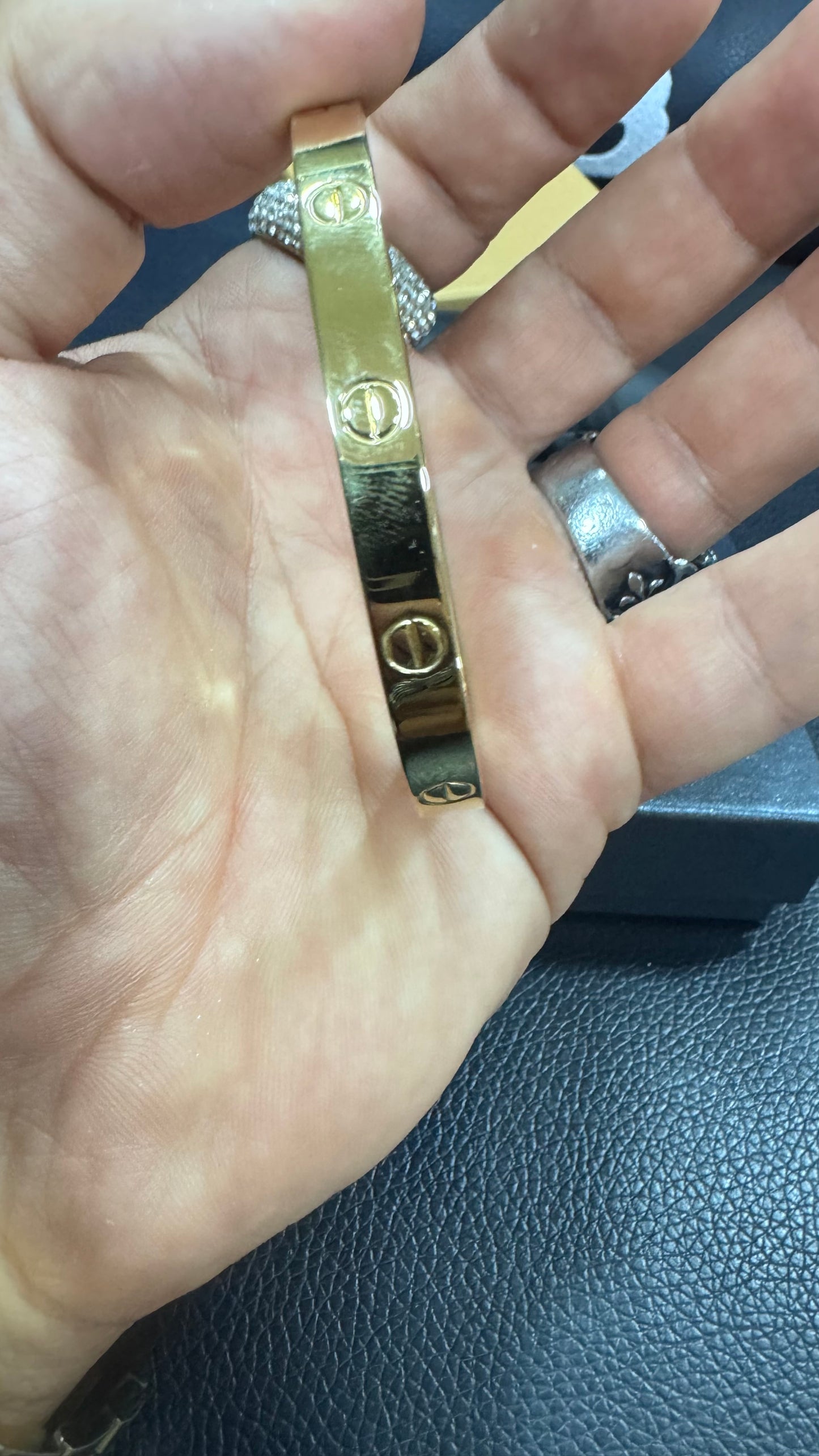 Bracciale Rigido acciaio oro *71