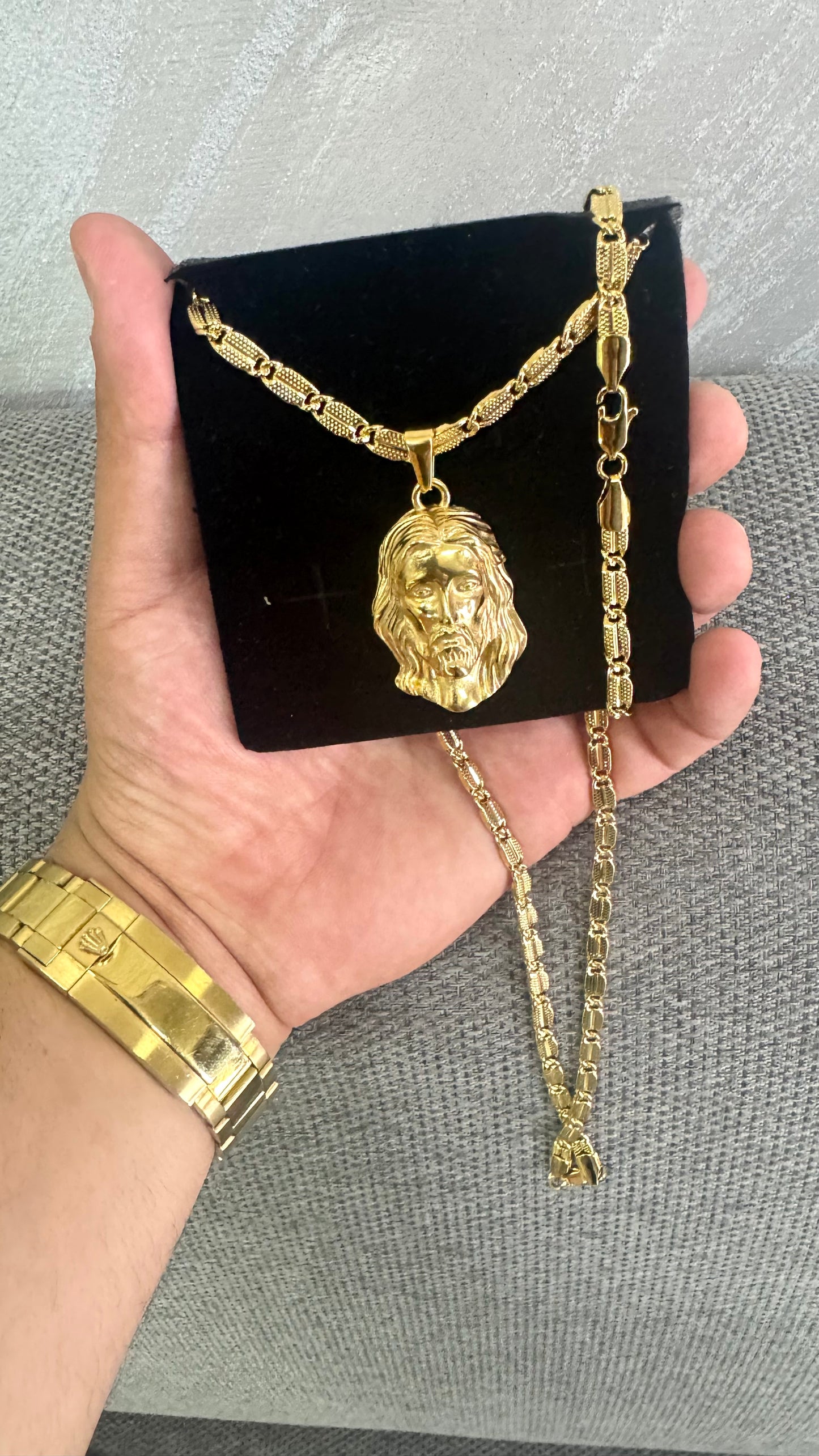 Combo kit Gesù acciaio oro *119