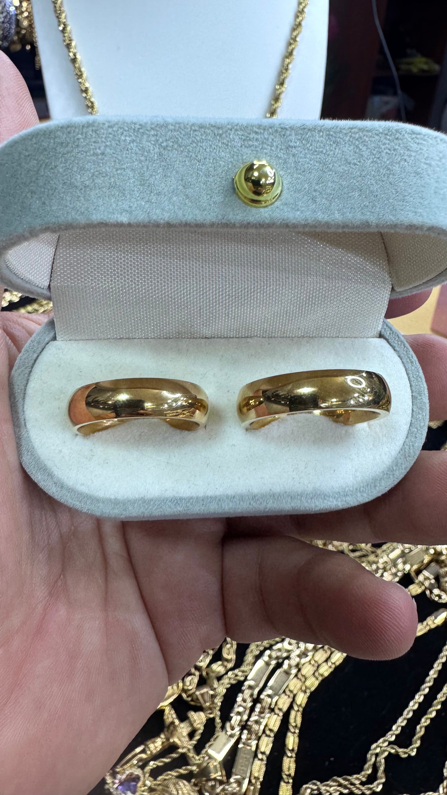 Coppia fedi/fedine Acciaio oro *08