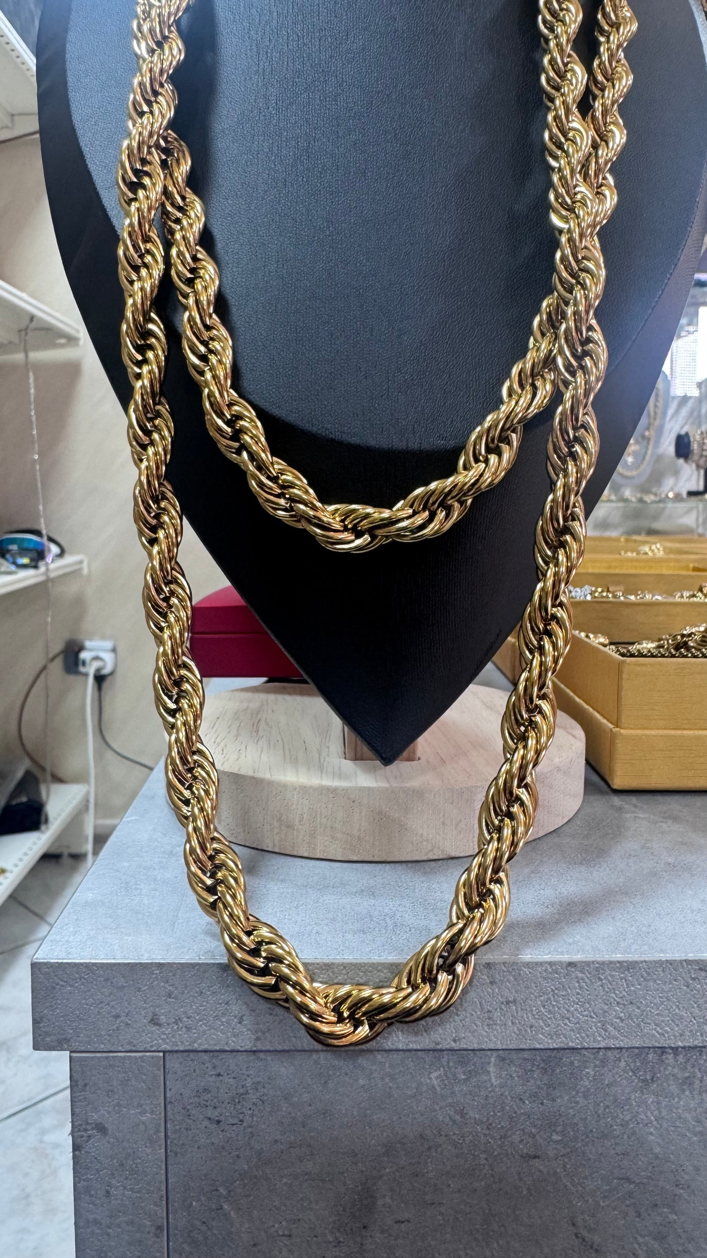 Collana lunga 90 CM 12 mm spessore *10