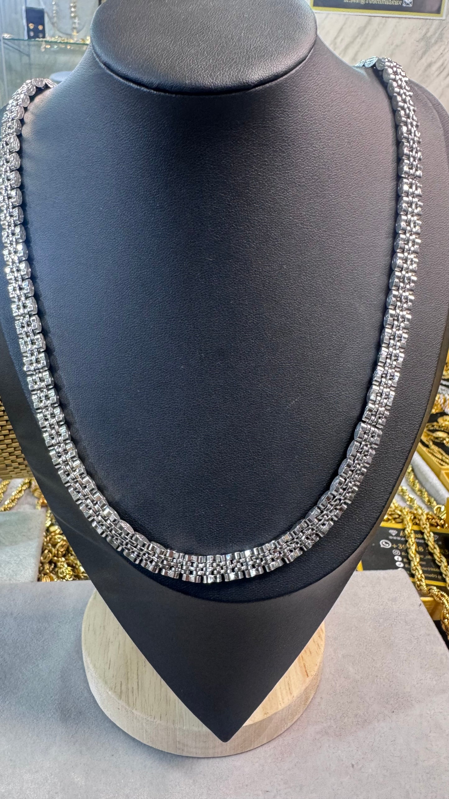 Collana maglia giubileo acciaio Argento *21