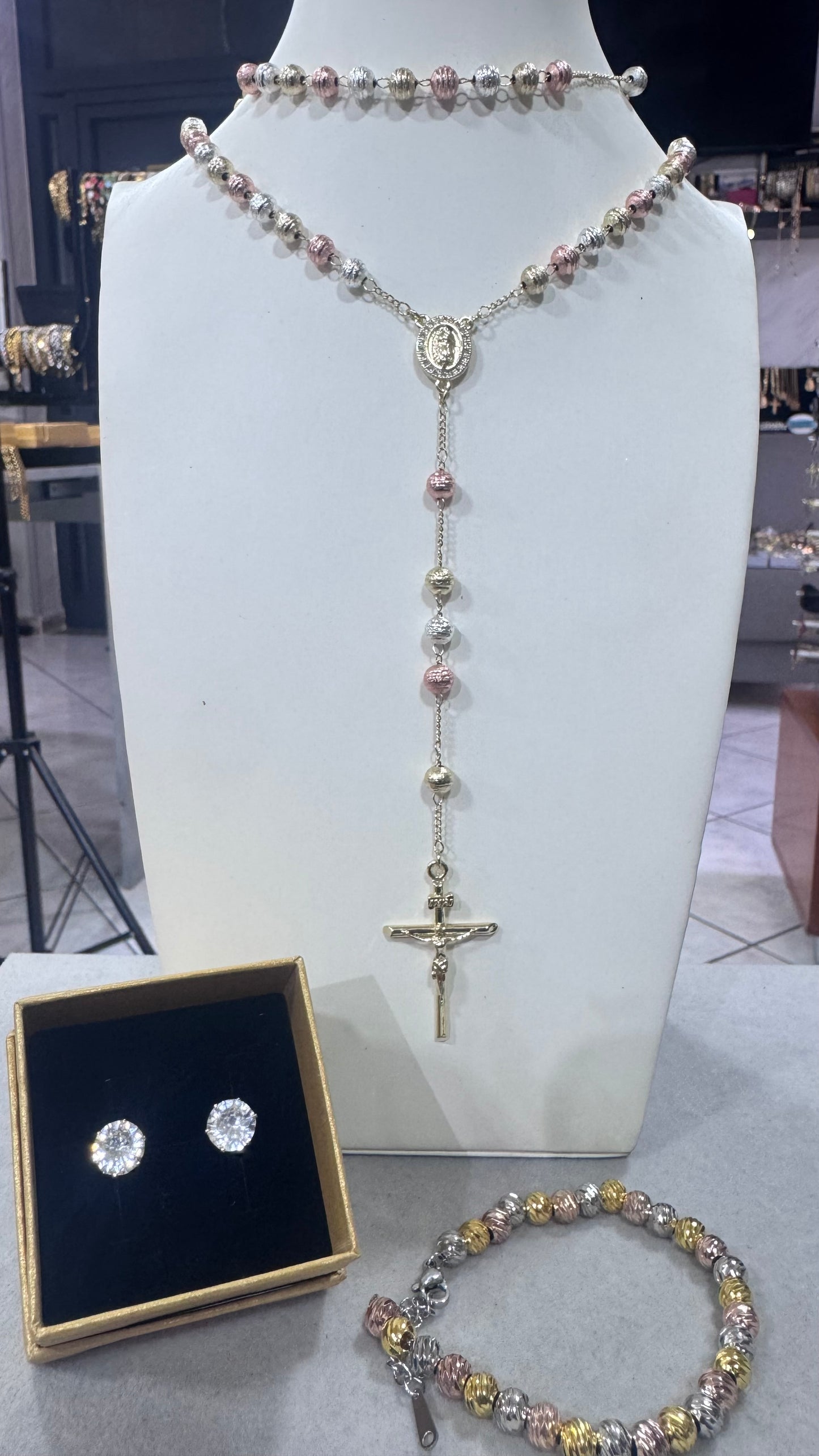 Combo tris Rosario maxi acciaio *779
