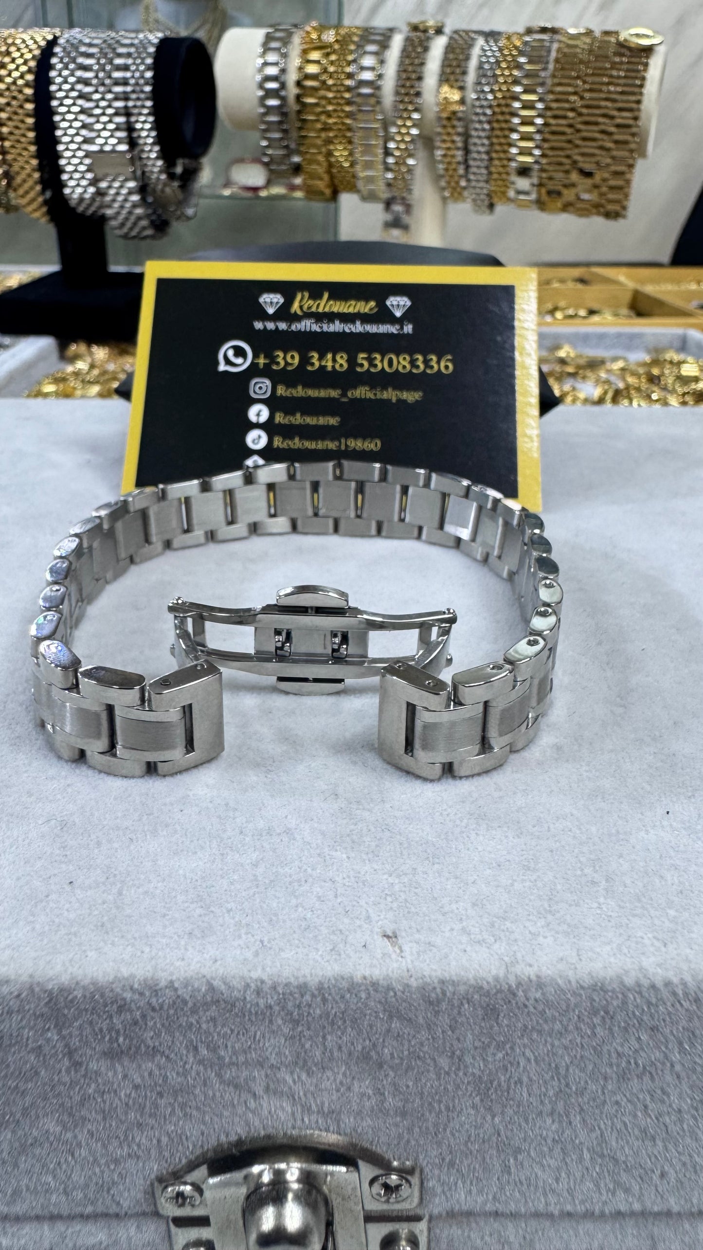 Bracciale modello president acciaio argento*61