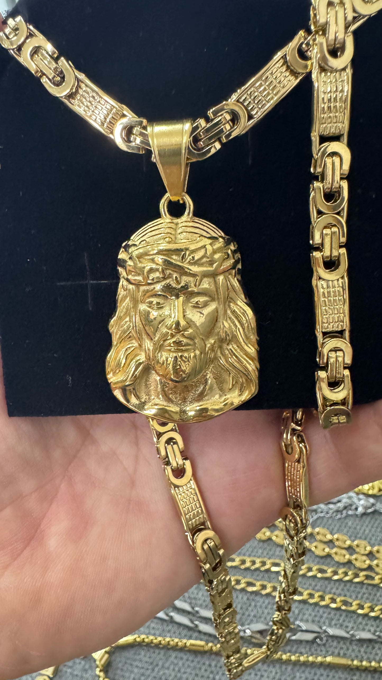 Combo Kit acciaio oro Gesù*112