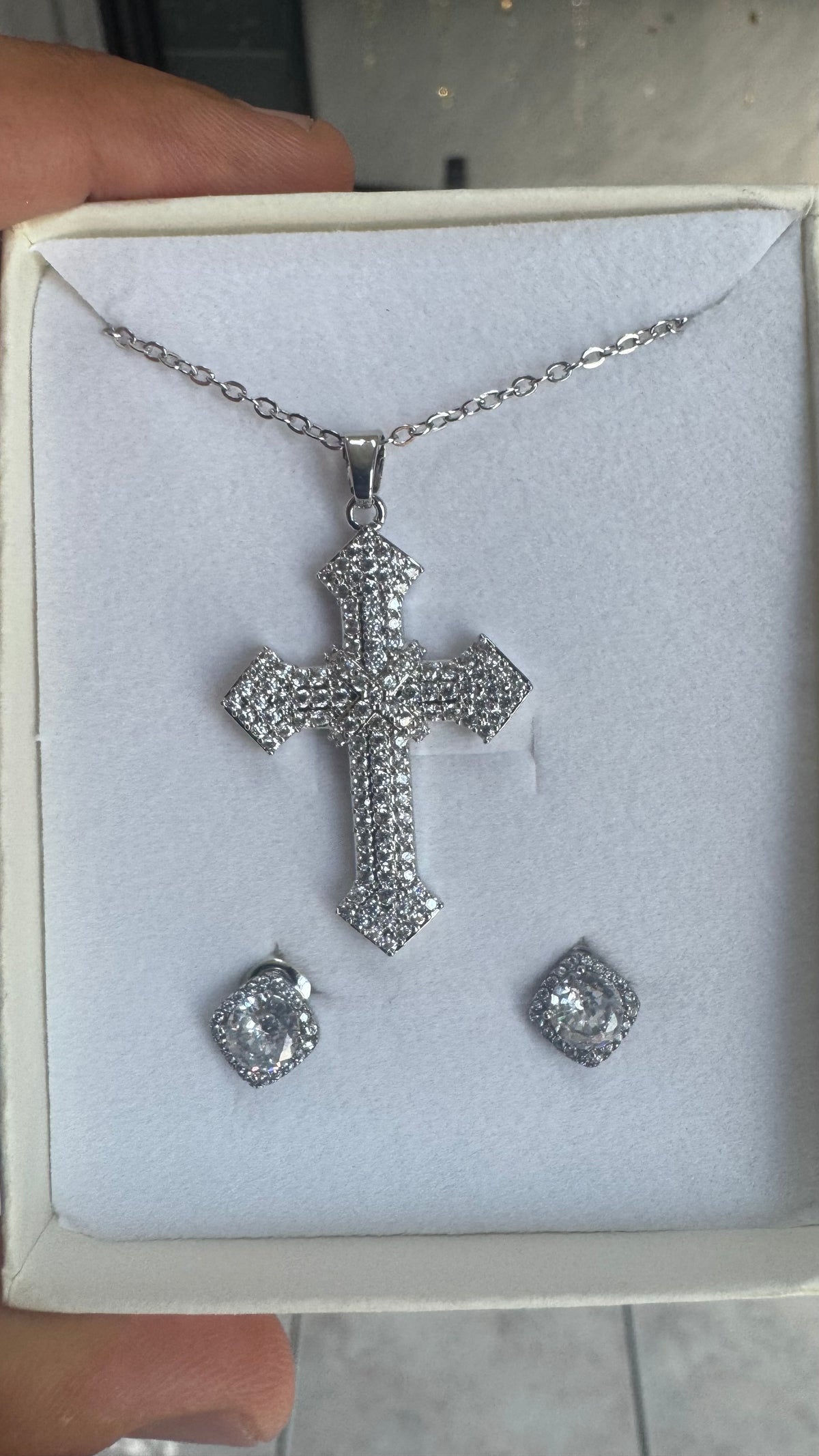 Orecchini Diamond Maradona acciaio più collana da Noi*56467