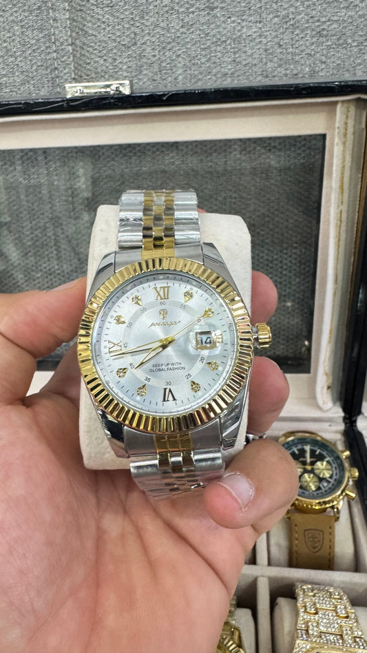 Orologio acciaio oro e argento*28