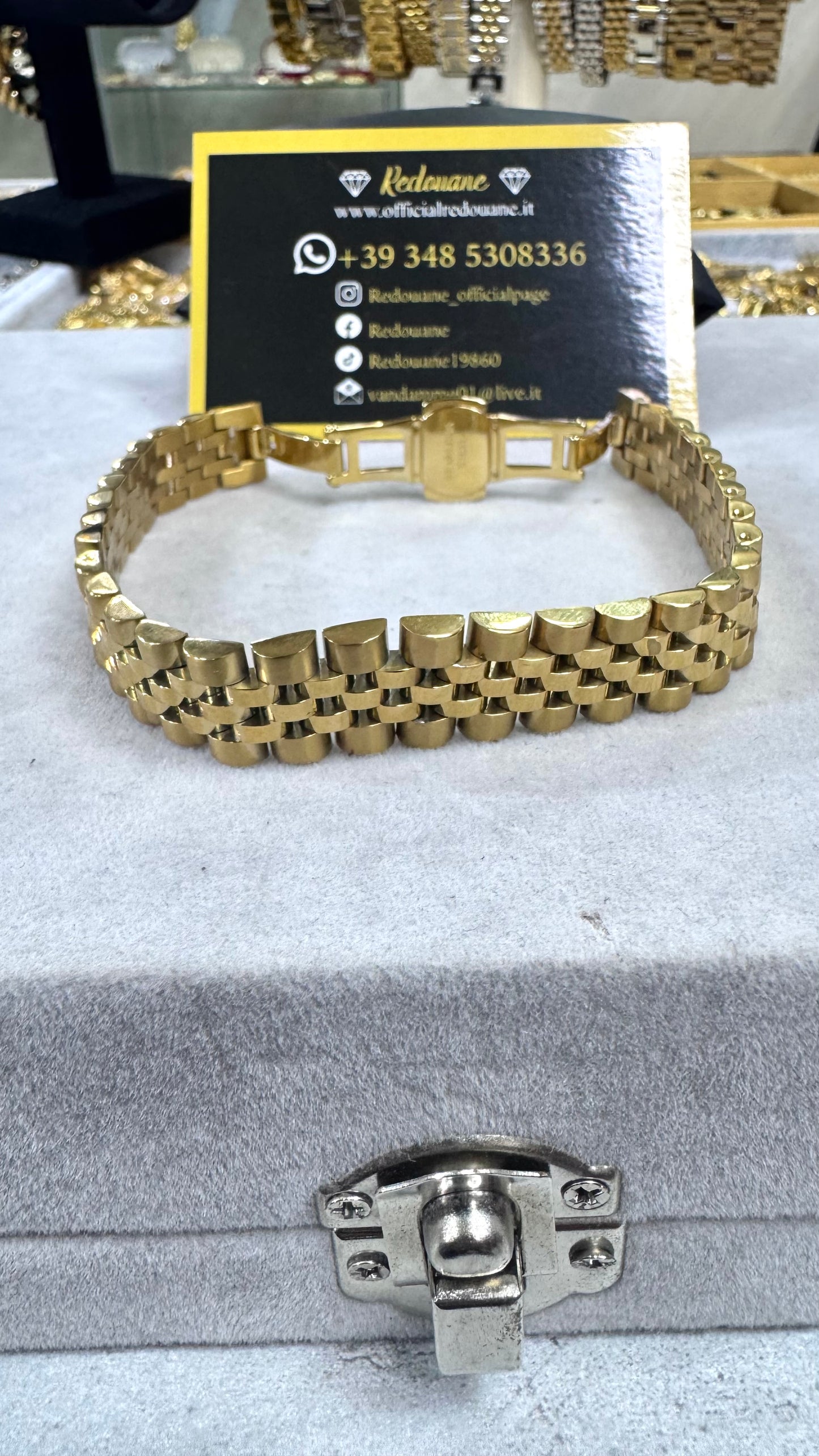Bracciale modello giubileo acciaio oro *60