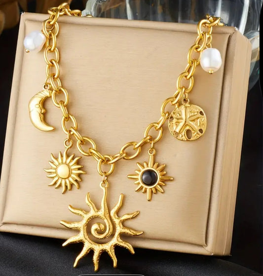 Collana girocollo sole *3