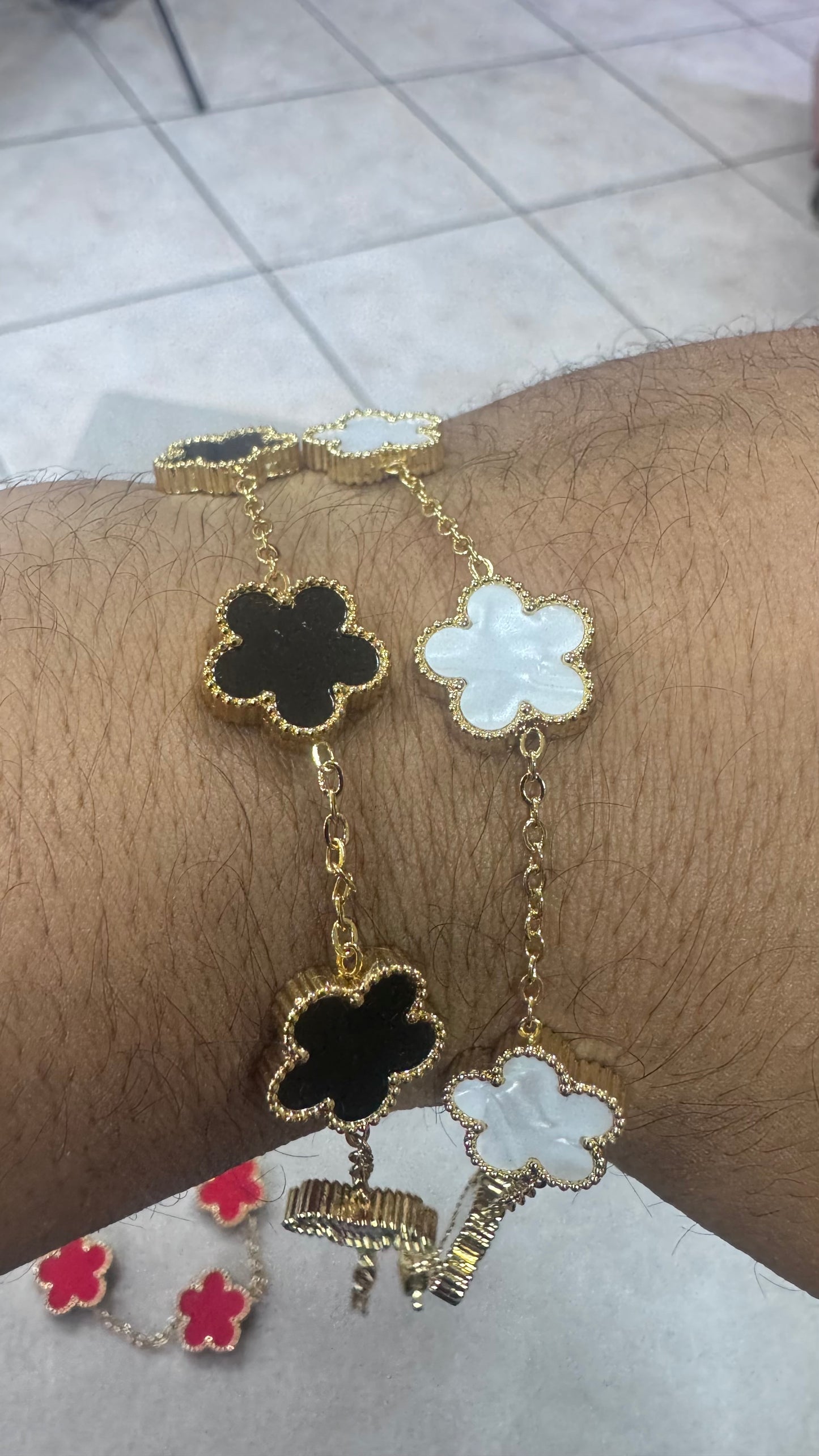 Bracciale quadrifoglio acciaio *70