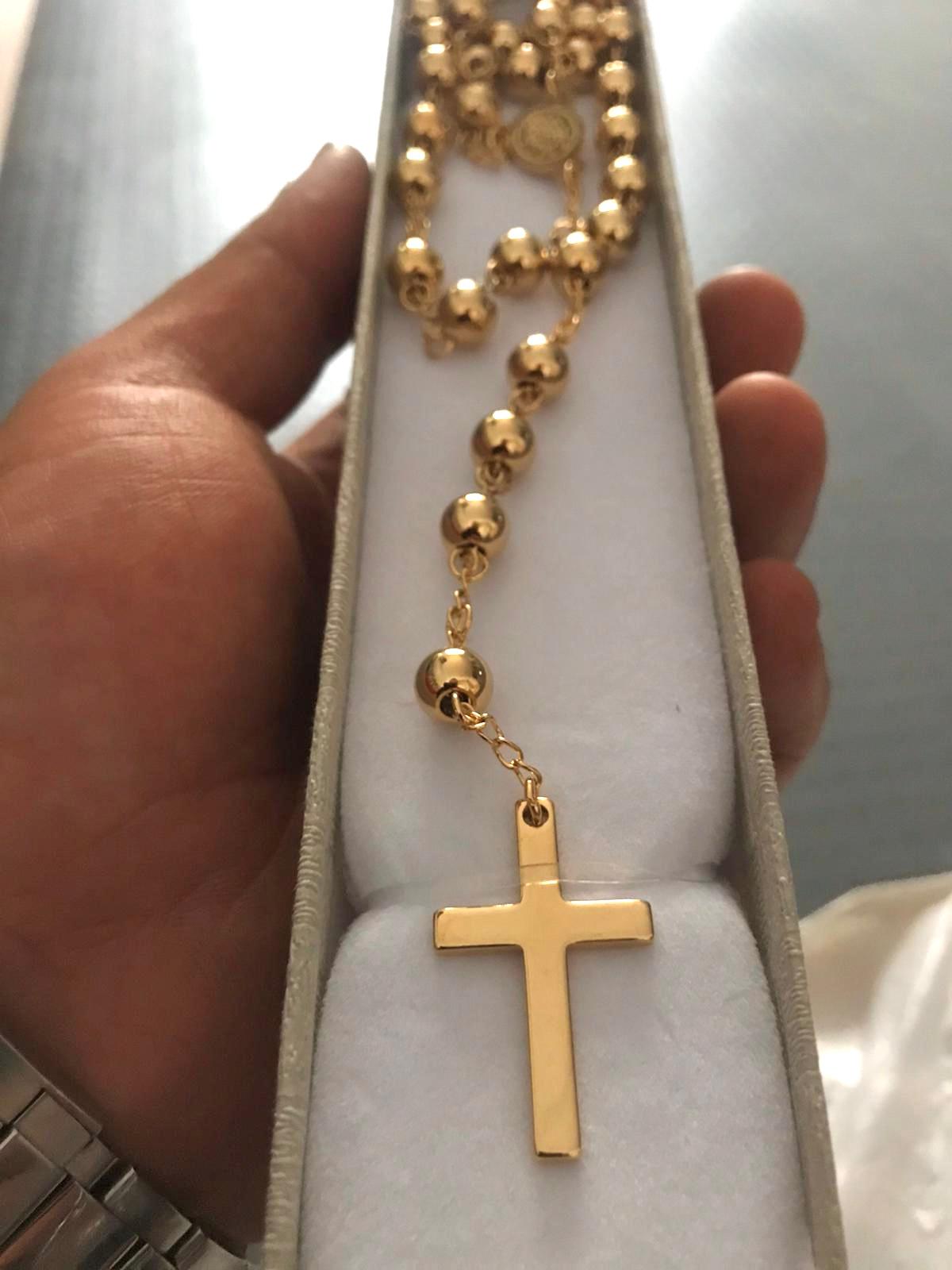 Rosario oro acciaio *28