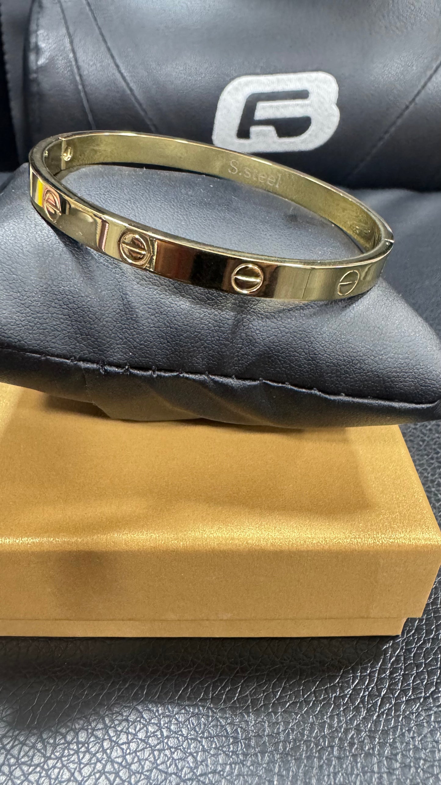 Bracciale Rigido acciaio oro *71