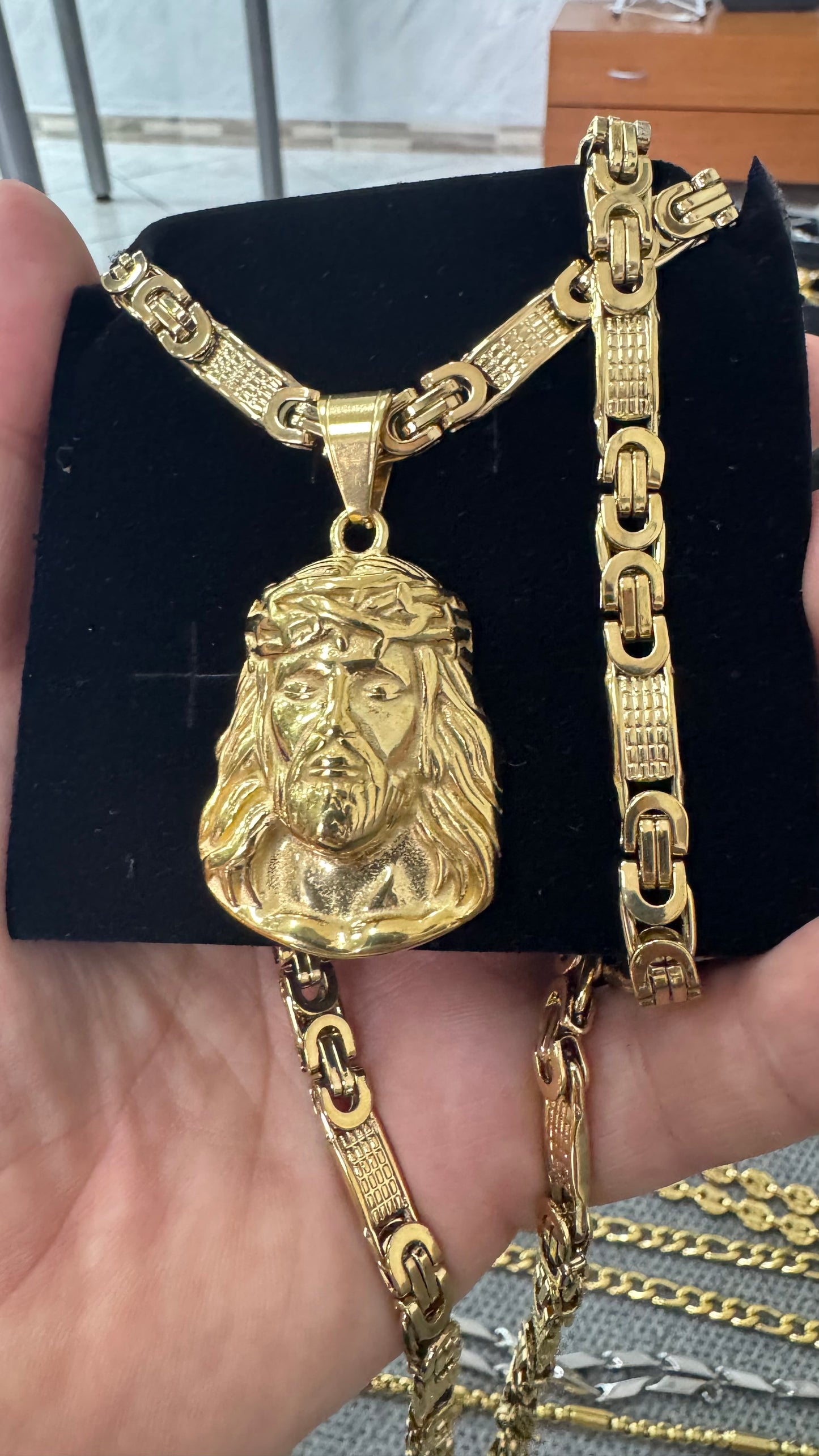 Combo Kit acciaio oro Gesù*112
