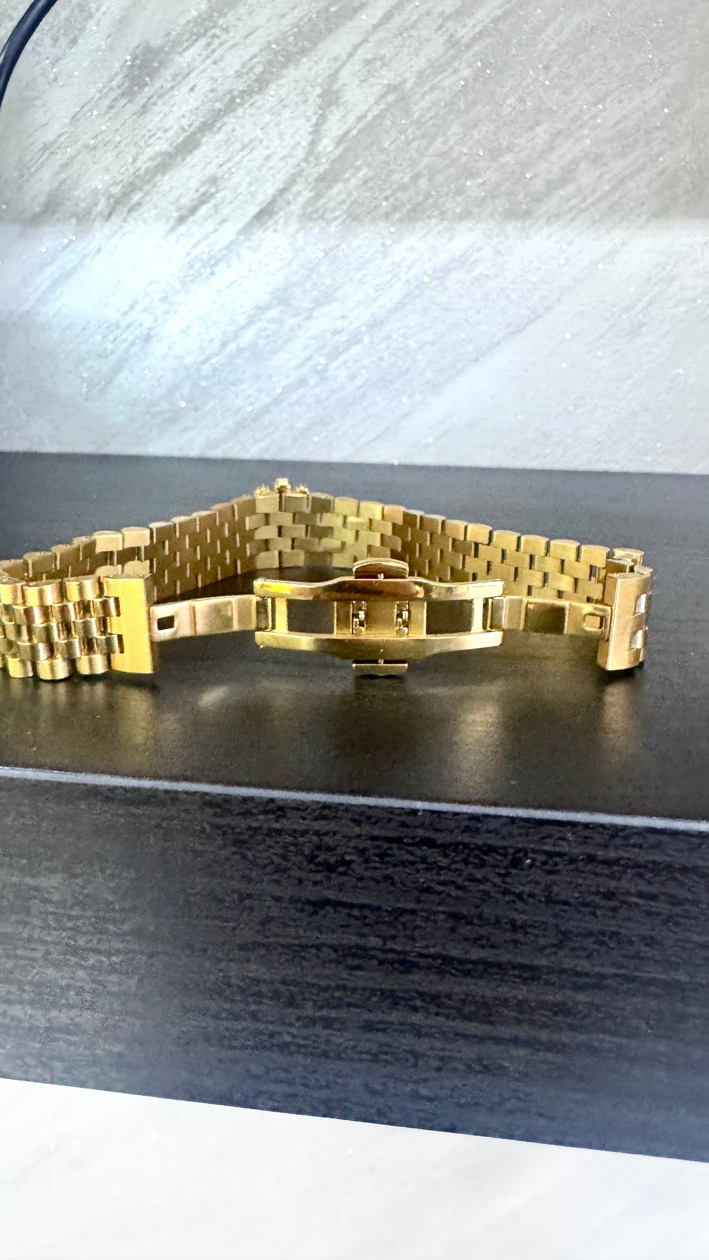 Bracciale modello giubileo 18 mm acciaio oro *64