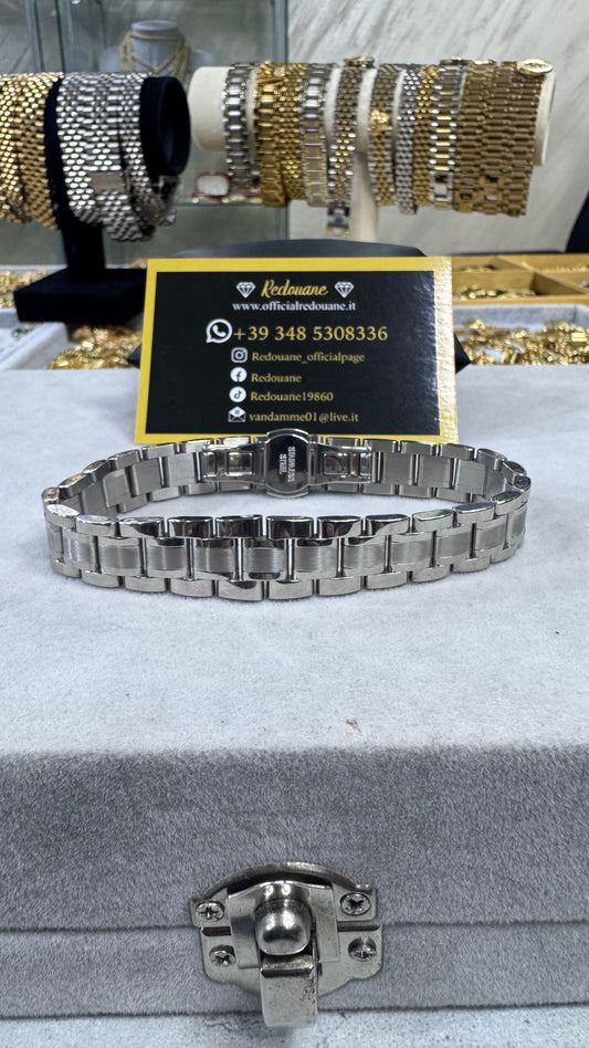 Bracciale modello president acciaio argento*61