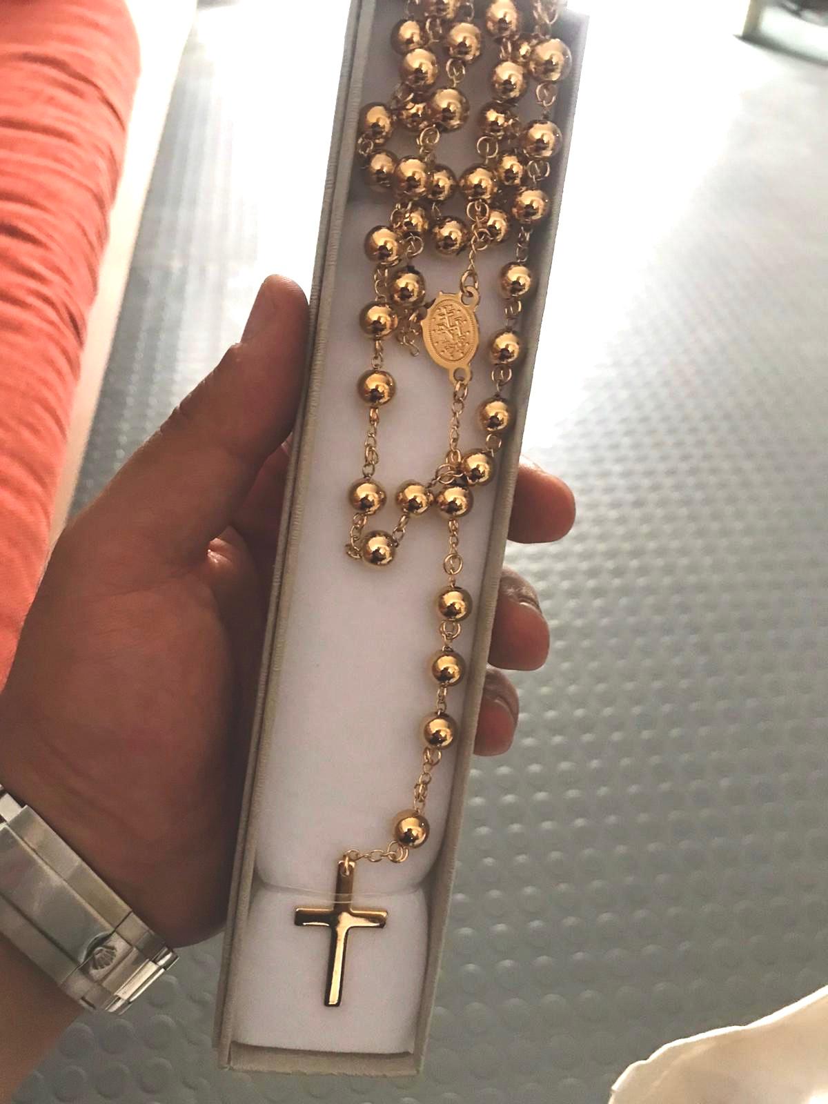 Rosario oro acciaio *28