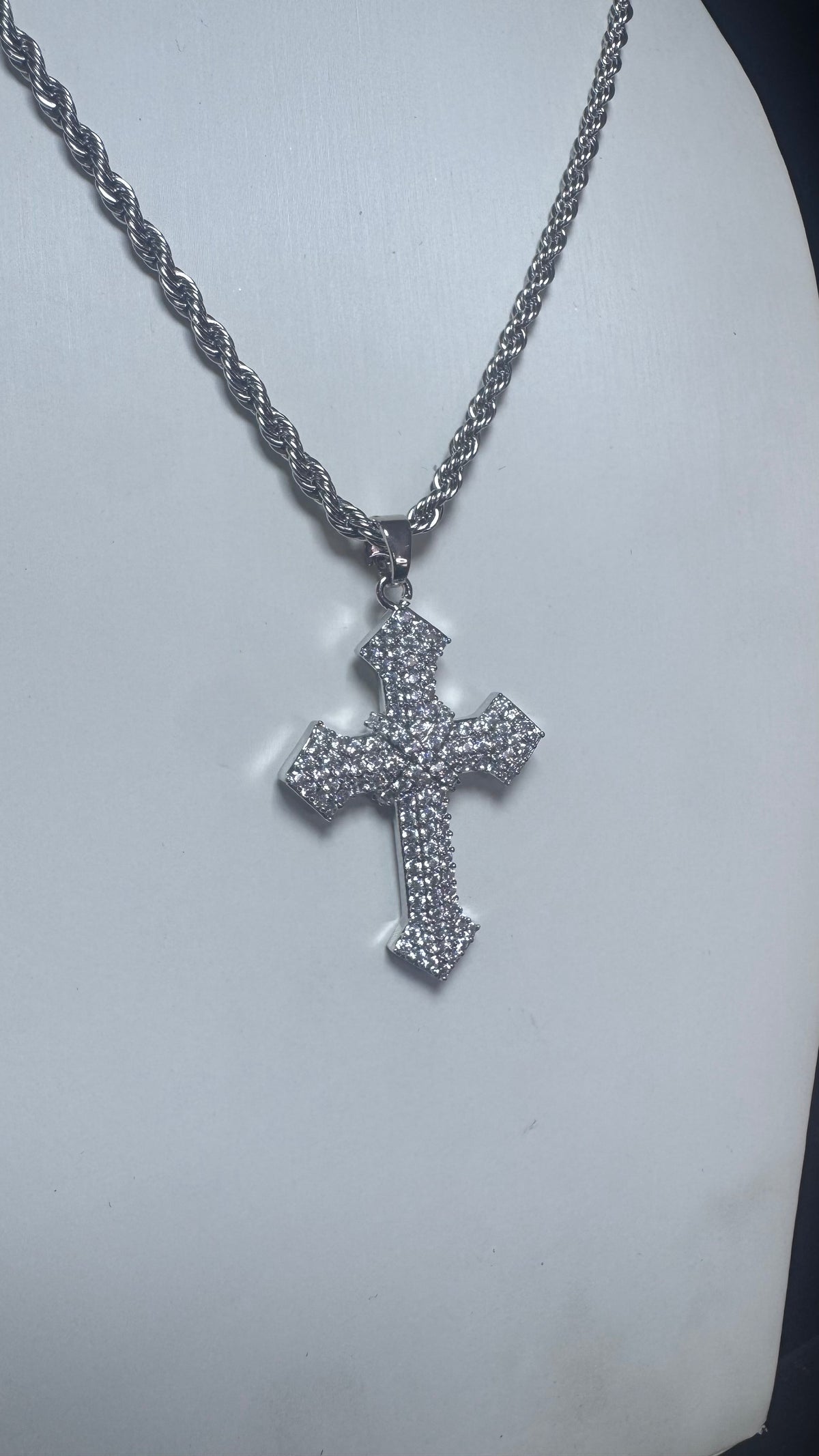 Collanina con croce geolier acciaio *5655