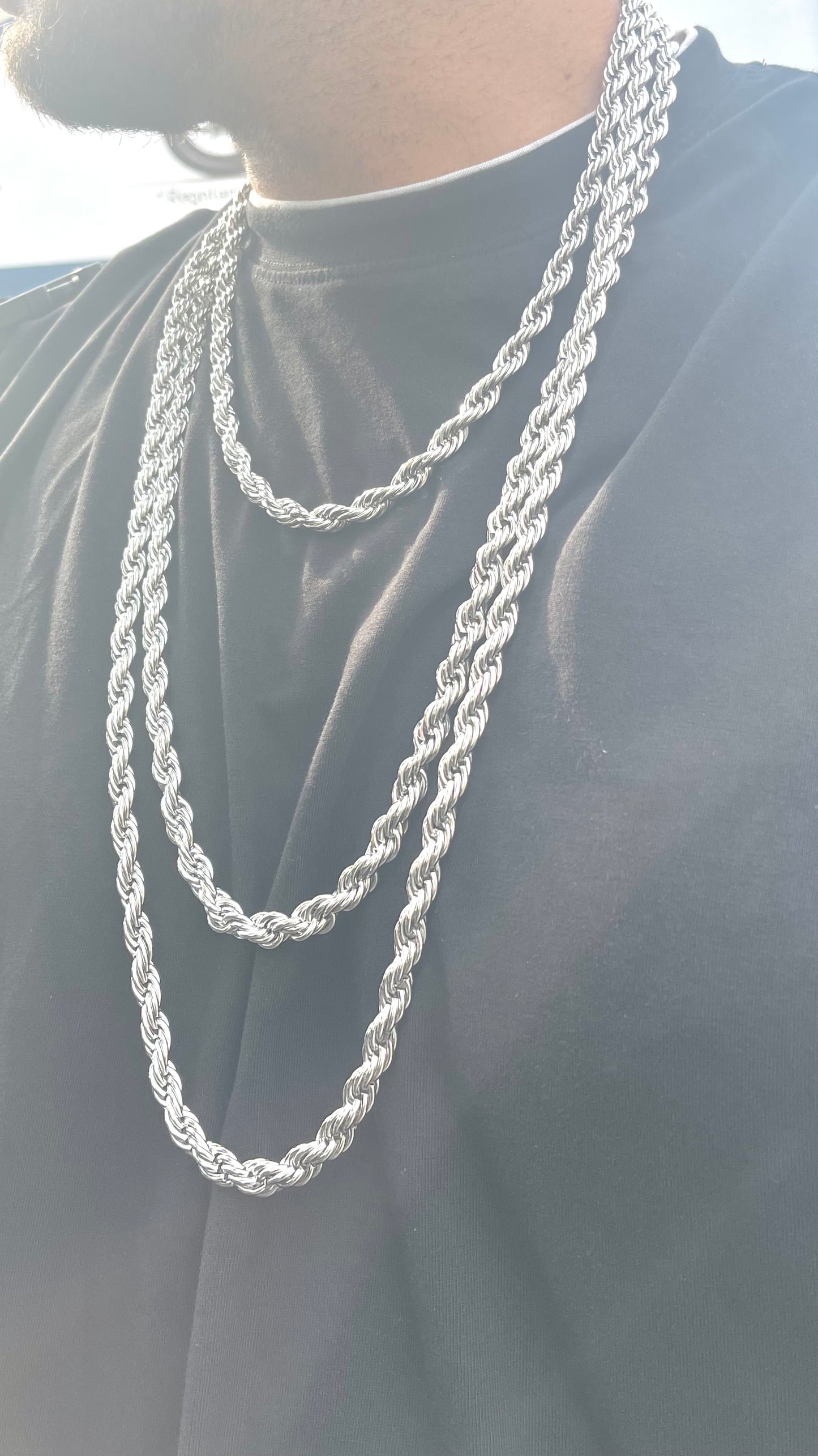 Collana lunga 80 cm acciaio *05