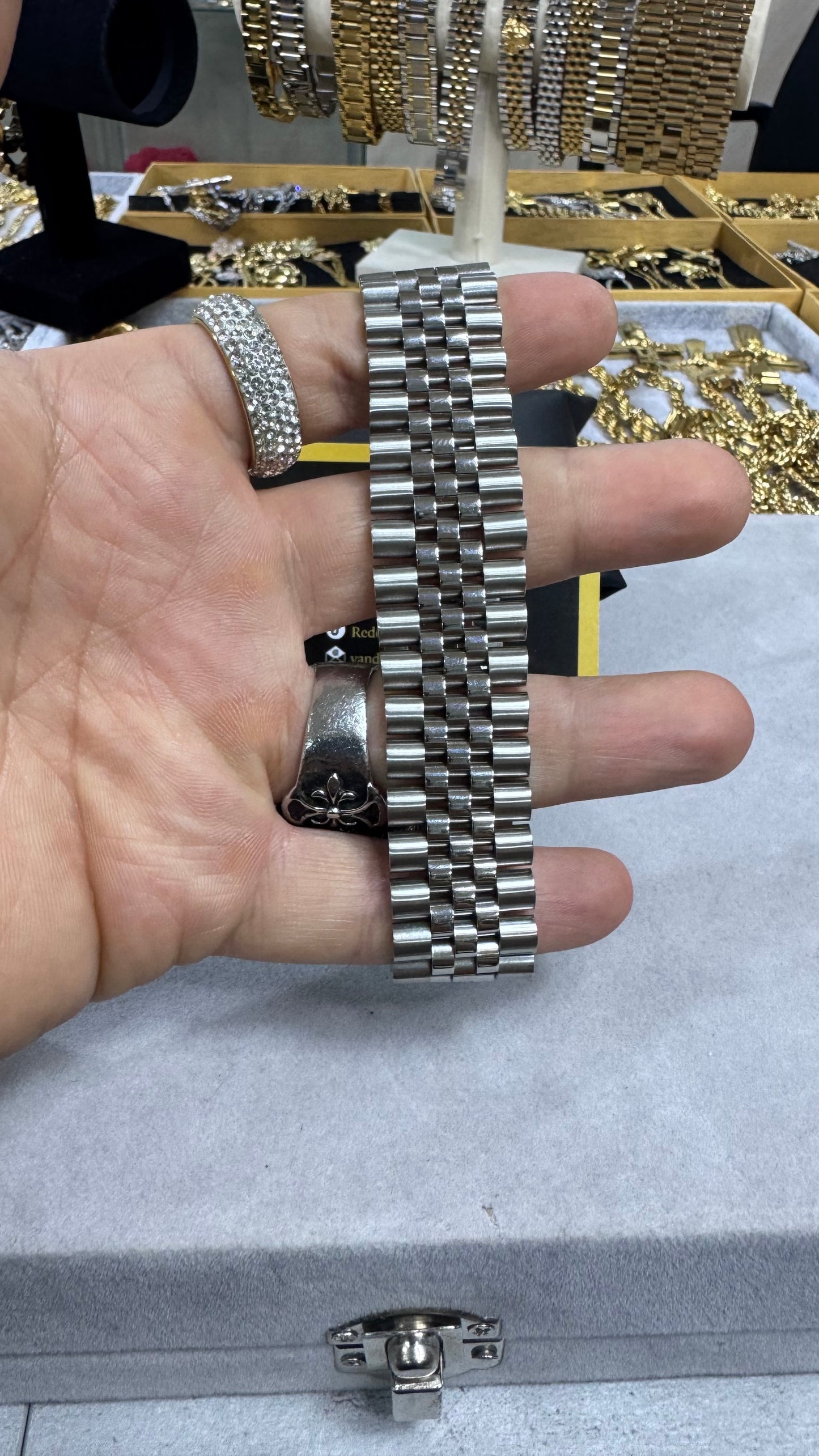 Bracciale modello giubileo acciaio argento *58
