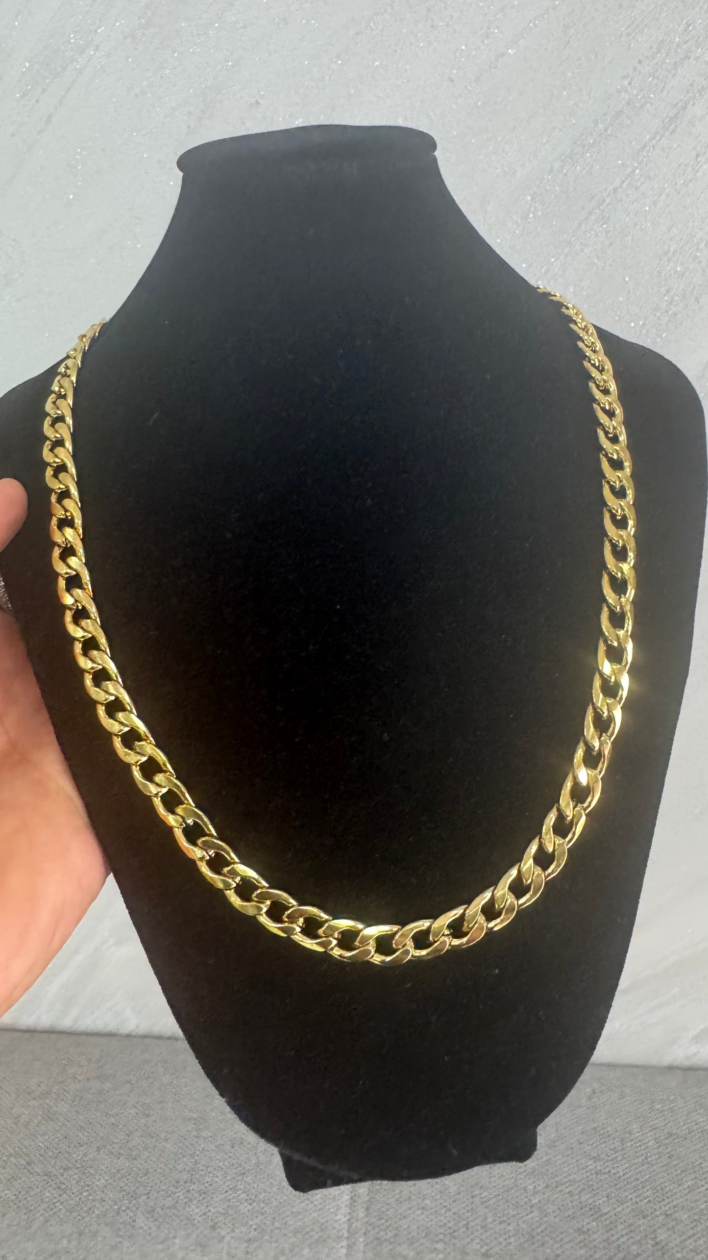 Collana girocollo singola acciaio oro*11