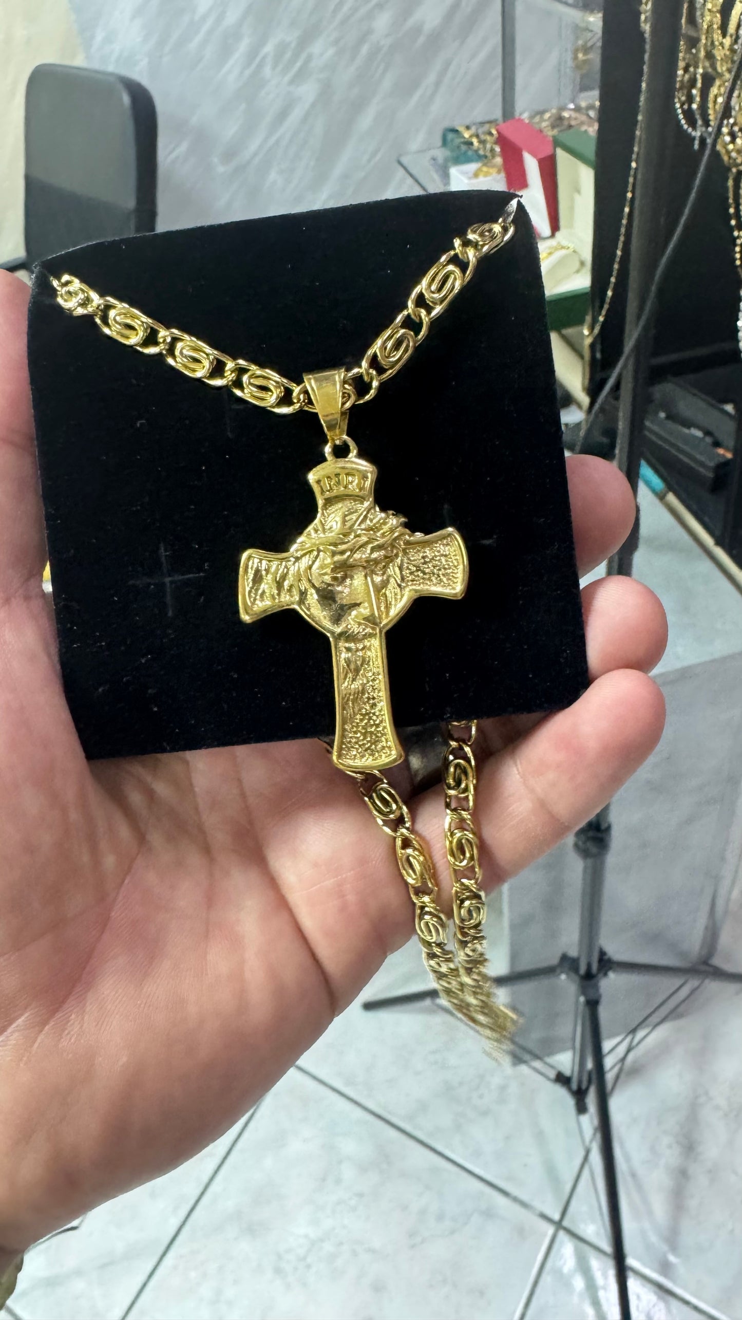 Combo kit croce acciaio oro *138