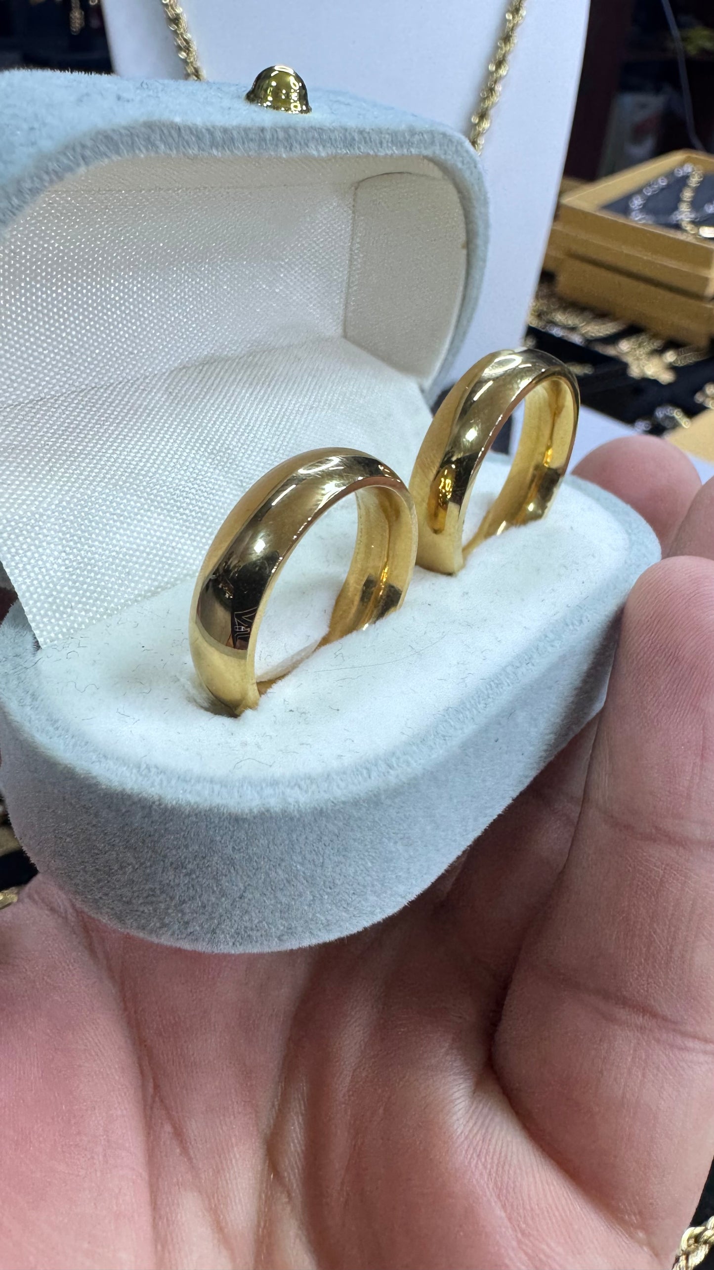 Coppia fedi/fedine Acciaio oro *08