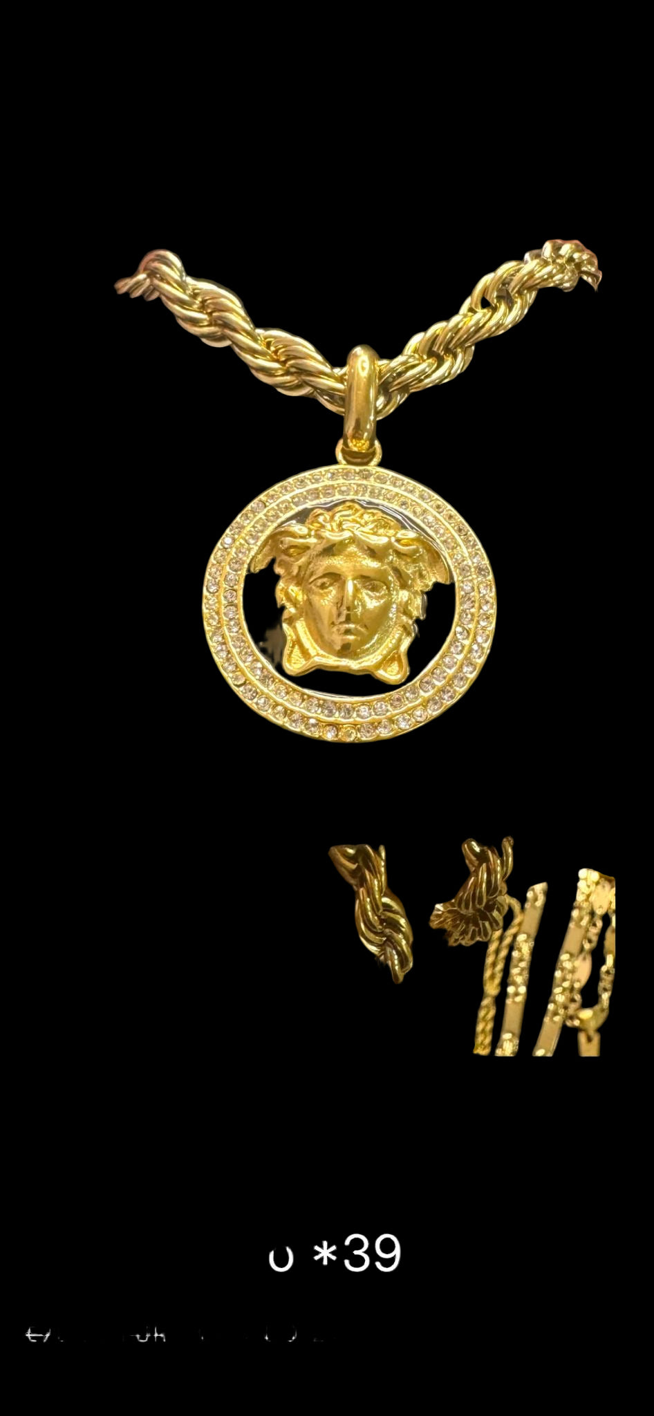 Combo kit medusa Acciaio oro *163