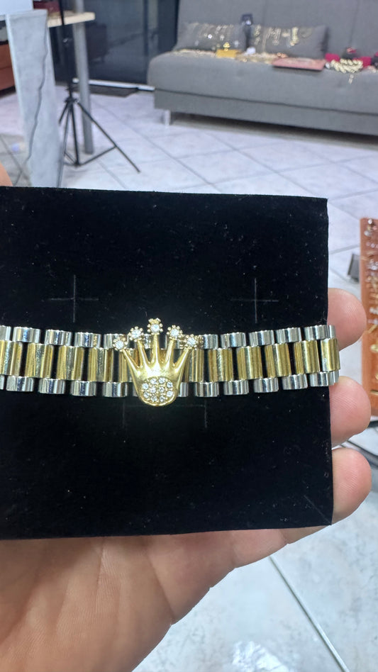 Bracciale president corona bicolore *42